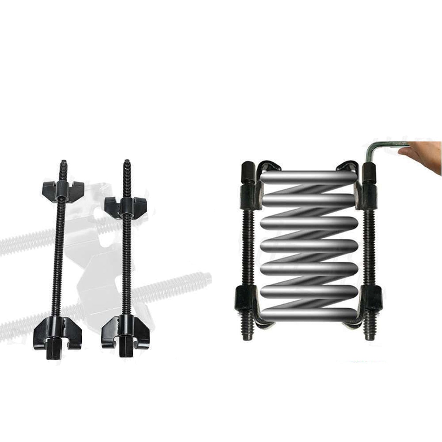 2pcs Auto Coil Spring Compressor Heavy-Duty Suspension Clamp Tool Set