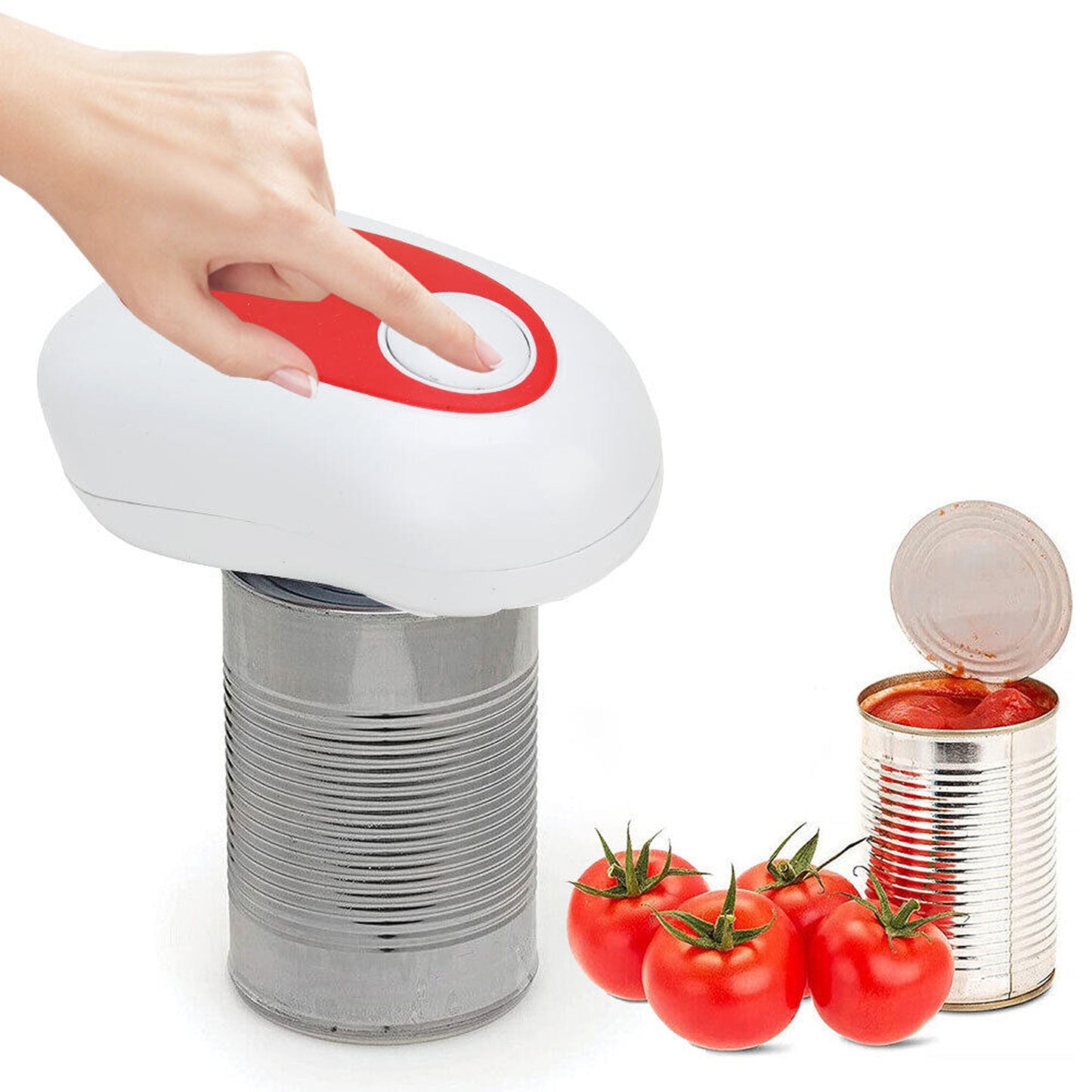 One-Touch Safety Can Opener with Automatic Lid Removal for Kitchens