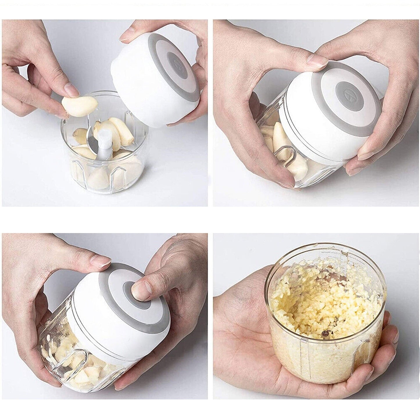 Compact Electric Vegetable and Garlic Chopper 250ml Grinder Blender