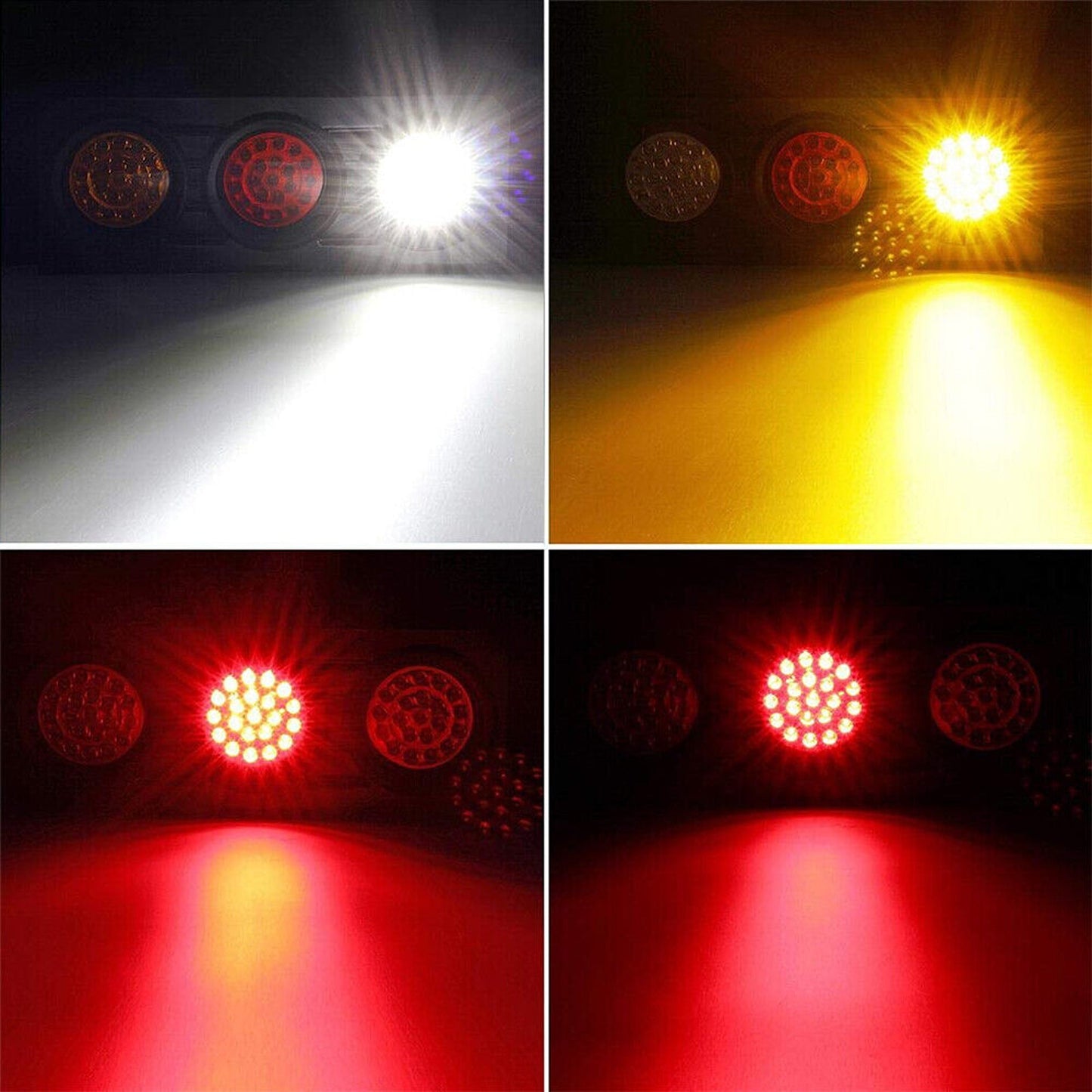 2pcs LED Tail Lights with Stop Indicator for UTE Caravan Truck 63 LEDs 12V