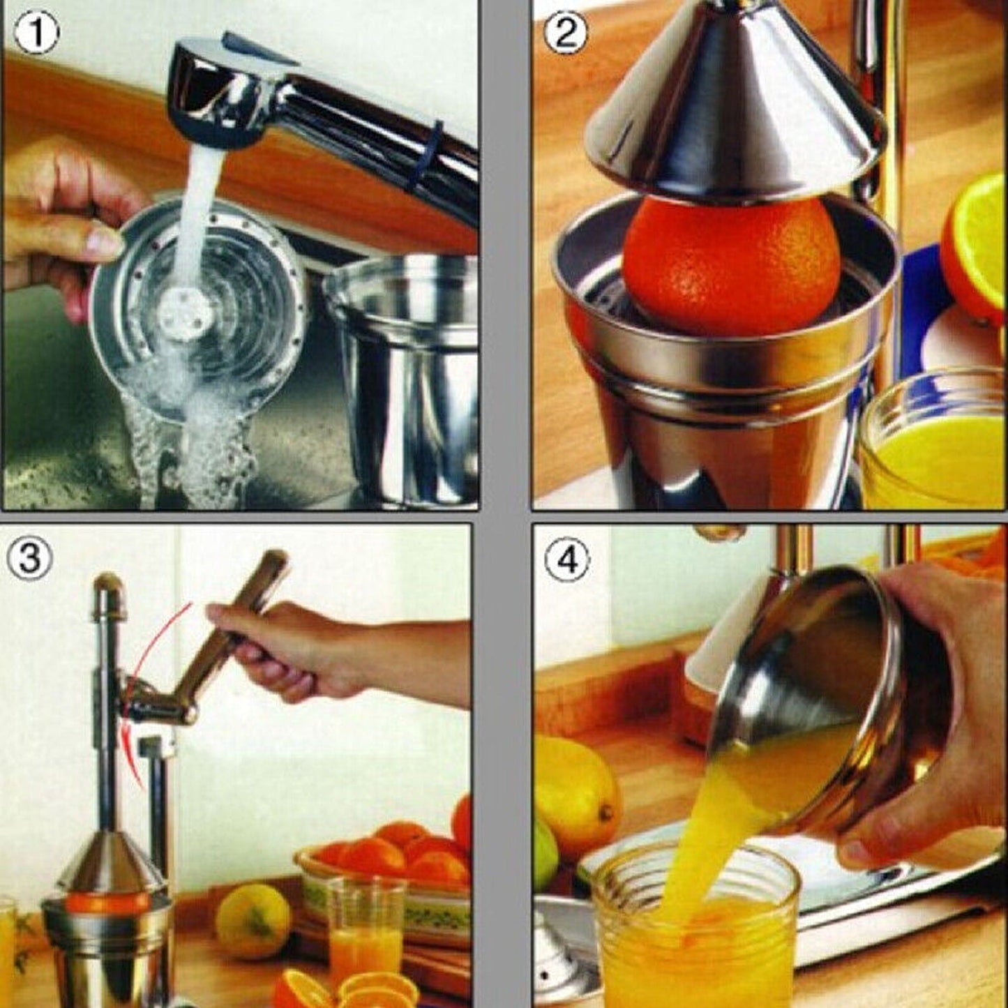 Manual Citrus Fruit Juicer Commercial Grade Hand Press Orange Squeezer