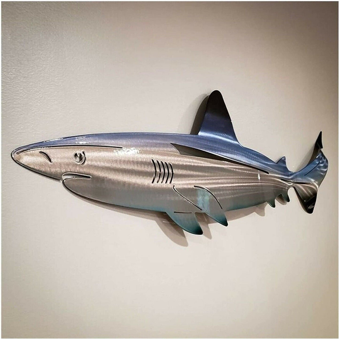 Ocean Fish Metal Wall Art Shark Decor for Patio Pool
