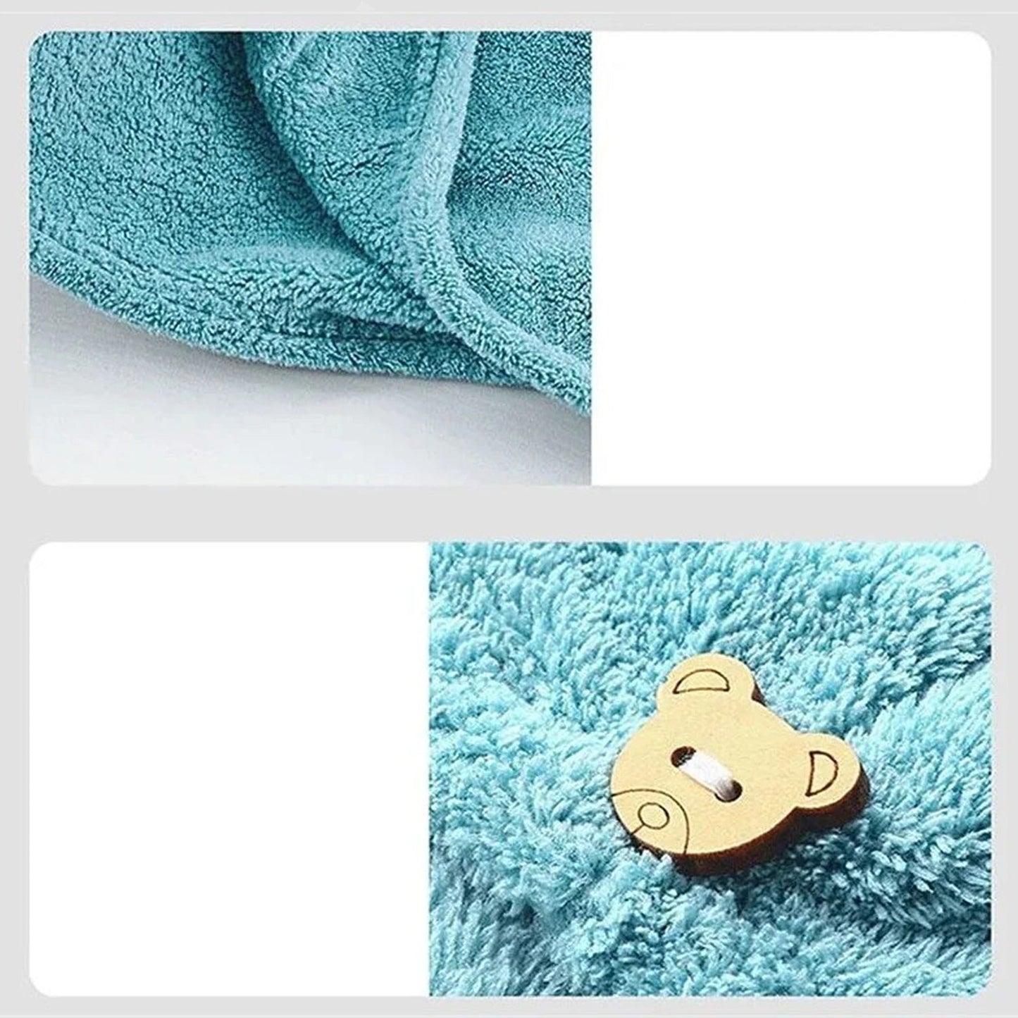 Soft Microfiber Hair Towel Wrap Quick Drying Bath Cap for Women