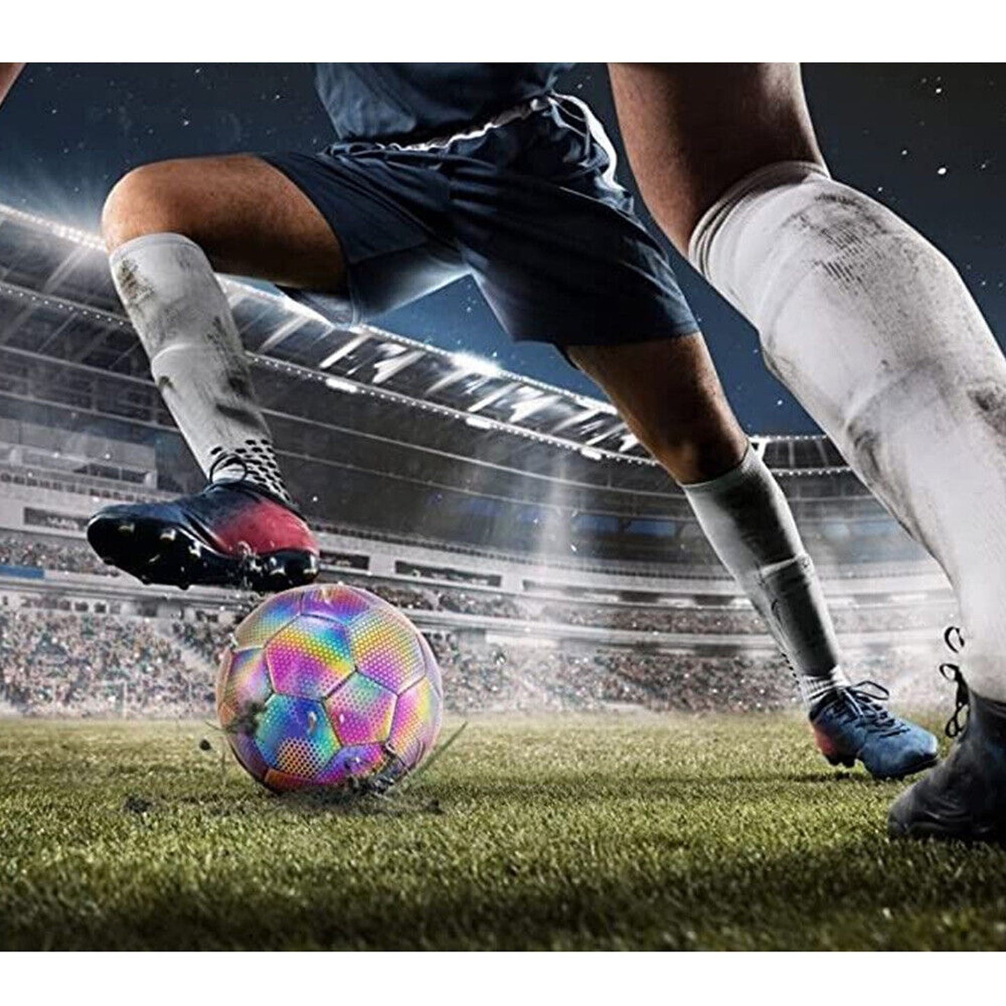 Reflective Soccer Ball for Nighttime Outdoor Training Glows in the Dark