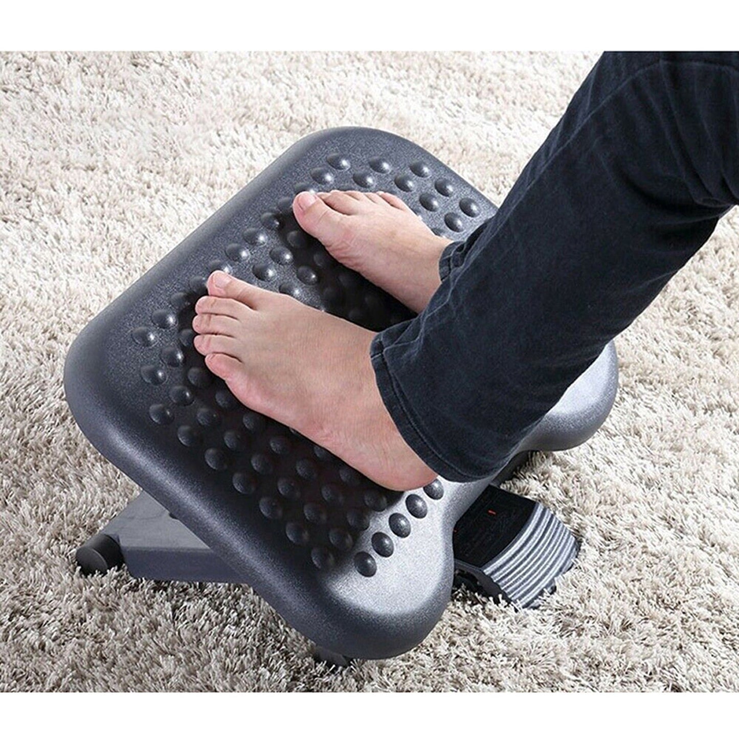Adjustable Height and Angle Comfort Foot Rest Stool for Office and Home Use