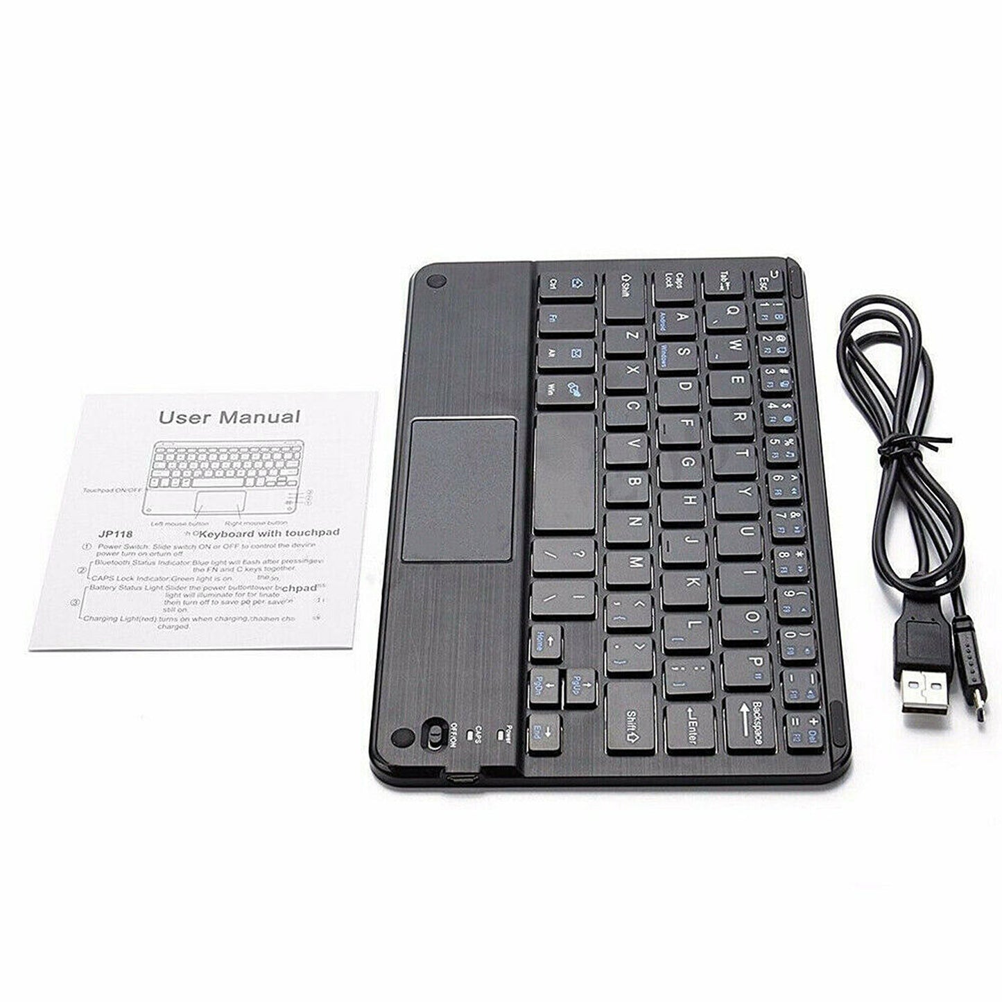Mini Wireless Bluetooth Keyboard with Touchpad for Laptop Tablet and Phone