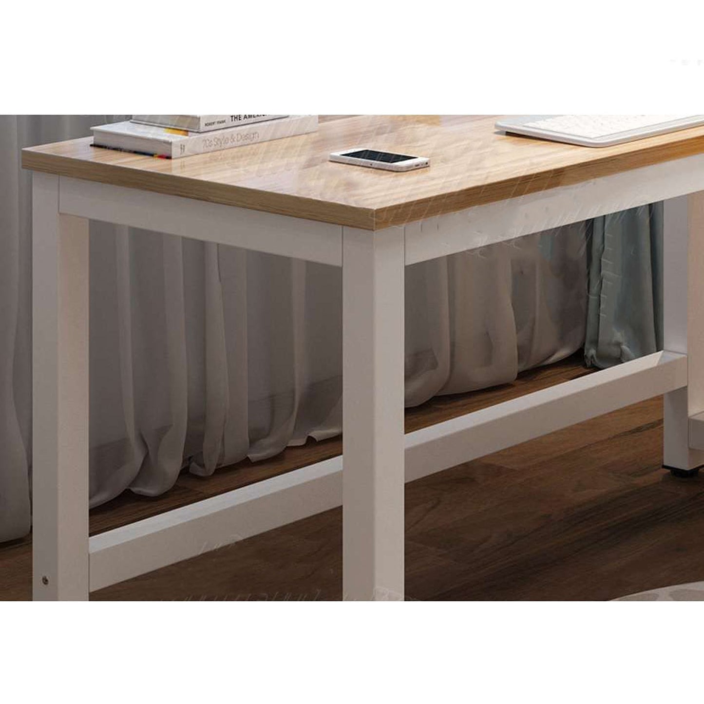 Home Office Study Desk with Computer Storage Writing and Laptop Table
