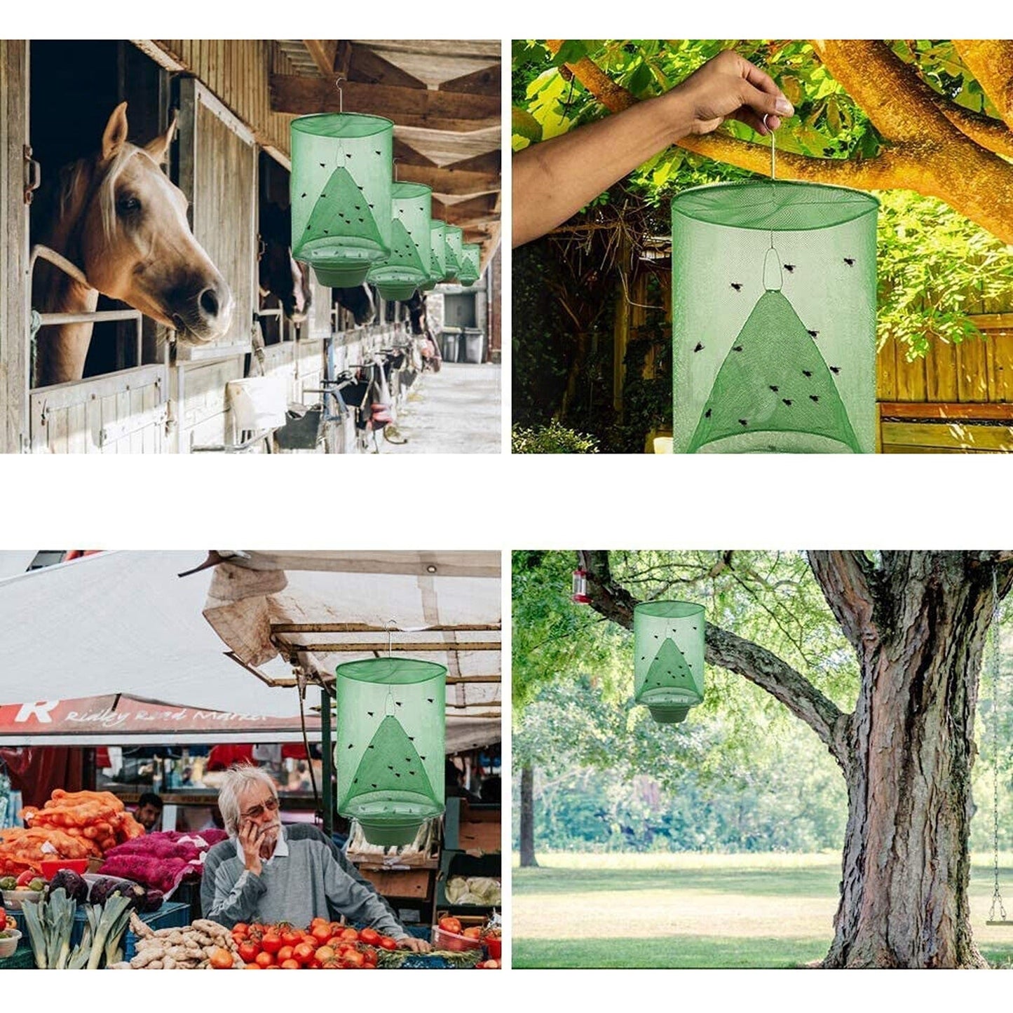 Fly Insect Trap Net Cage Reusable Hanging Killer Catcher 6 Pack