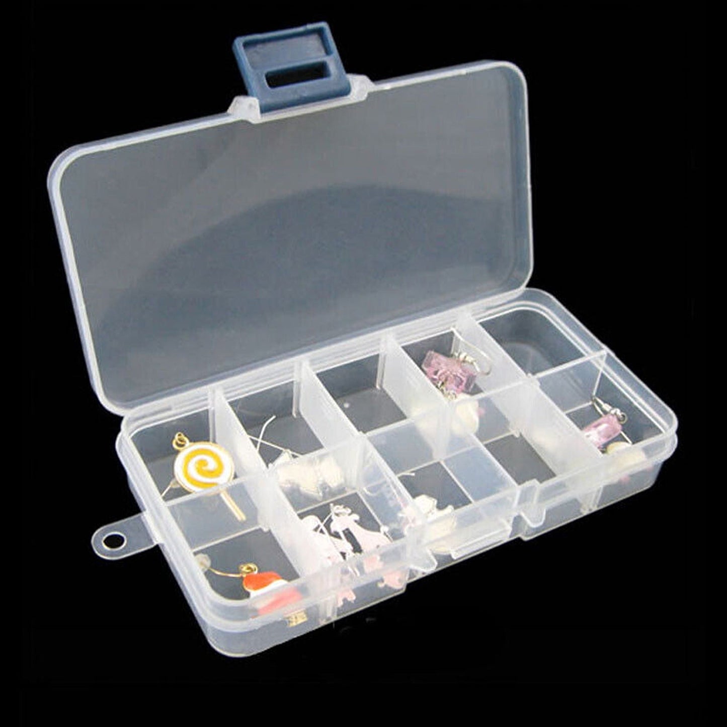 Adjustable Compartment Bead Jewelry Organizer Storage Case