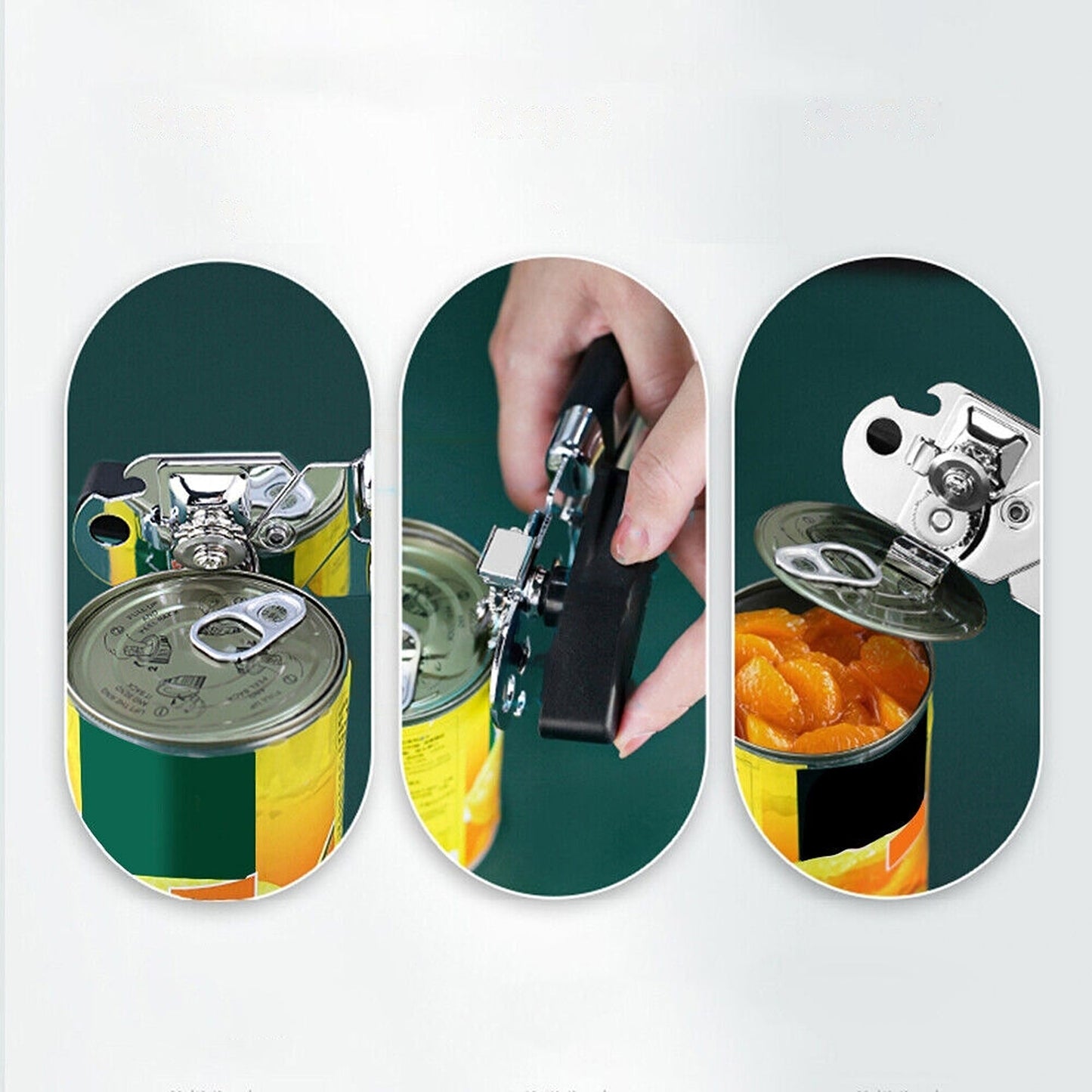 3-in-1 Classic Heavy Duty Stainless Steel Can Bottle Opener Manual