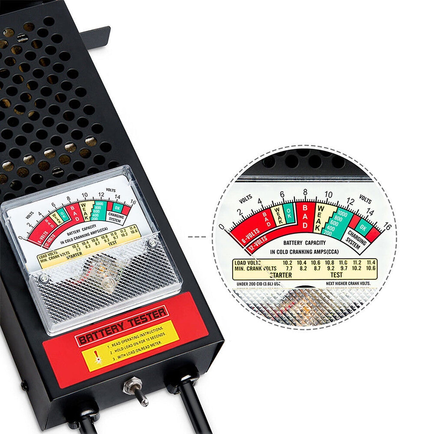 Car Battery Load Tester 100 Amp Analyzer for Vehicle Diagnostic Checks