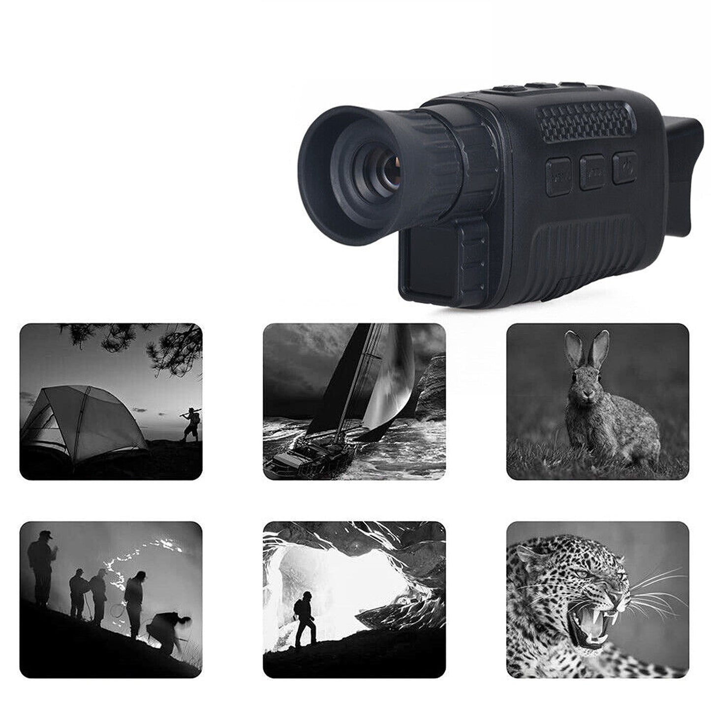 HD Video Night Vision Monocular with 5X Zoom and 4K Digital Camera