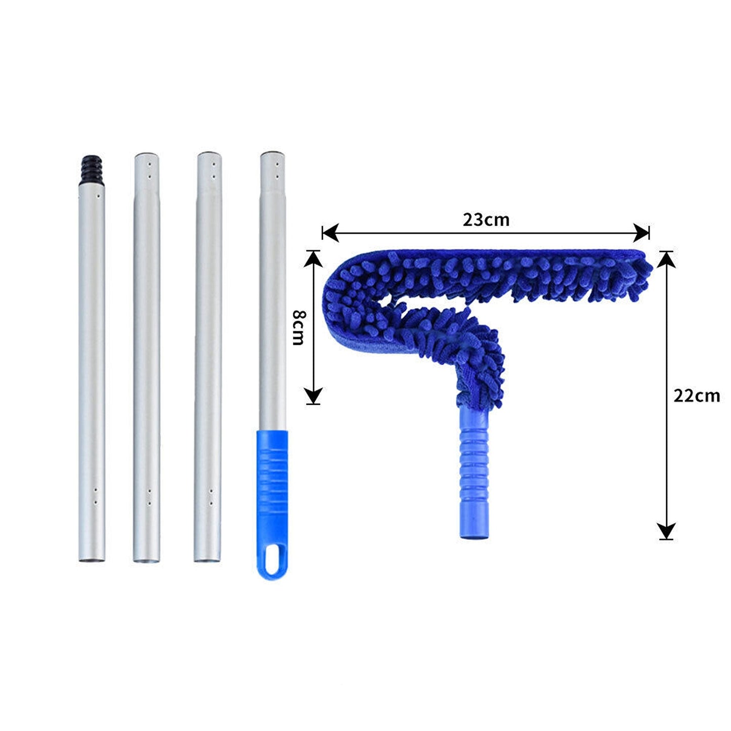 1 Set Flexible Duster Brush with Bendable Handle for Ceiling Fan Cleaning