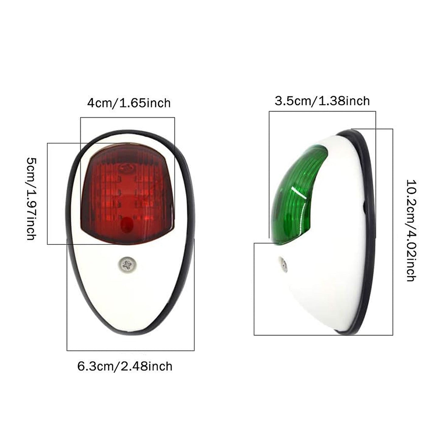 2pcs Marine Navigation Lights Side Starboard Lamp Port Yacht Boat