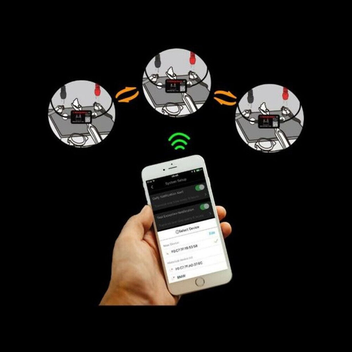 Bluetooth Vehicle Battery Monitor with Alarm Suitable for Cars and RVs 12V