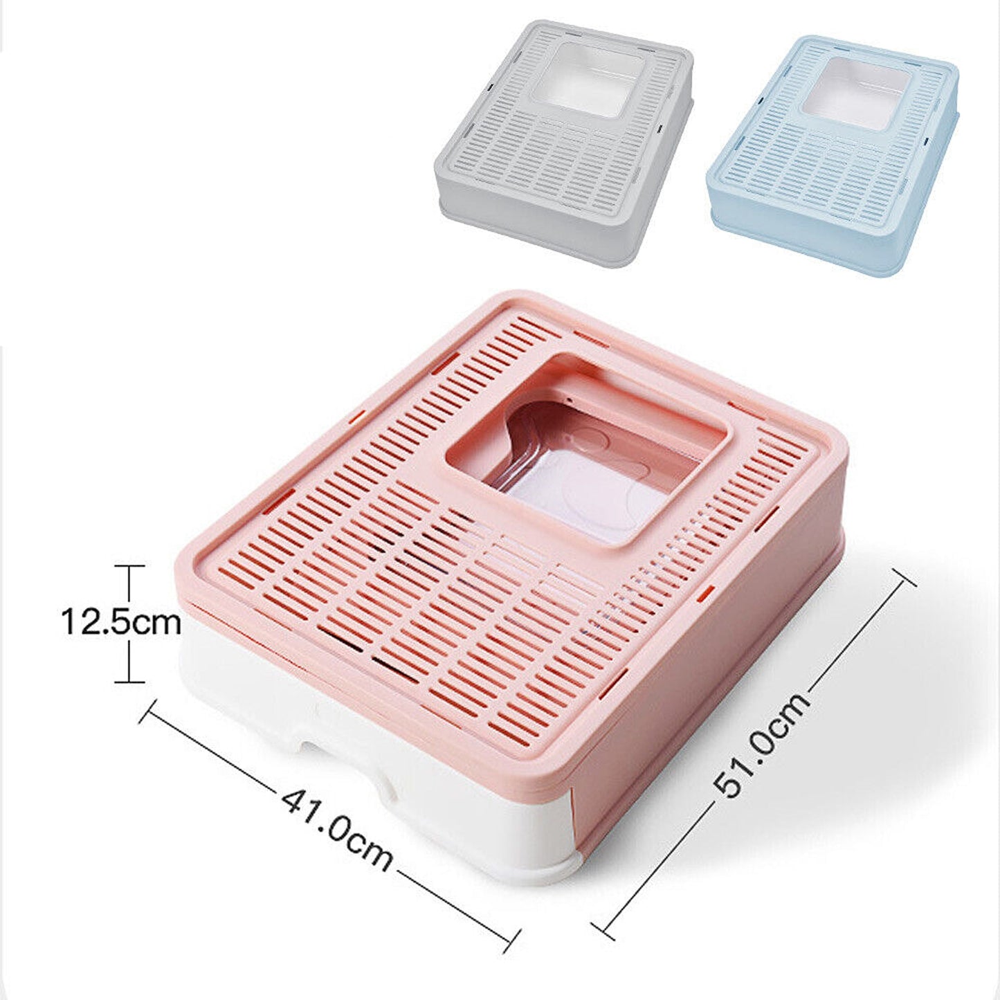 Large Covered Cat Litter Box Enclosed Kitty Toilet with Scoop and Drawer