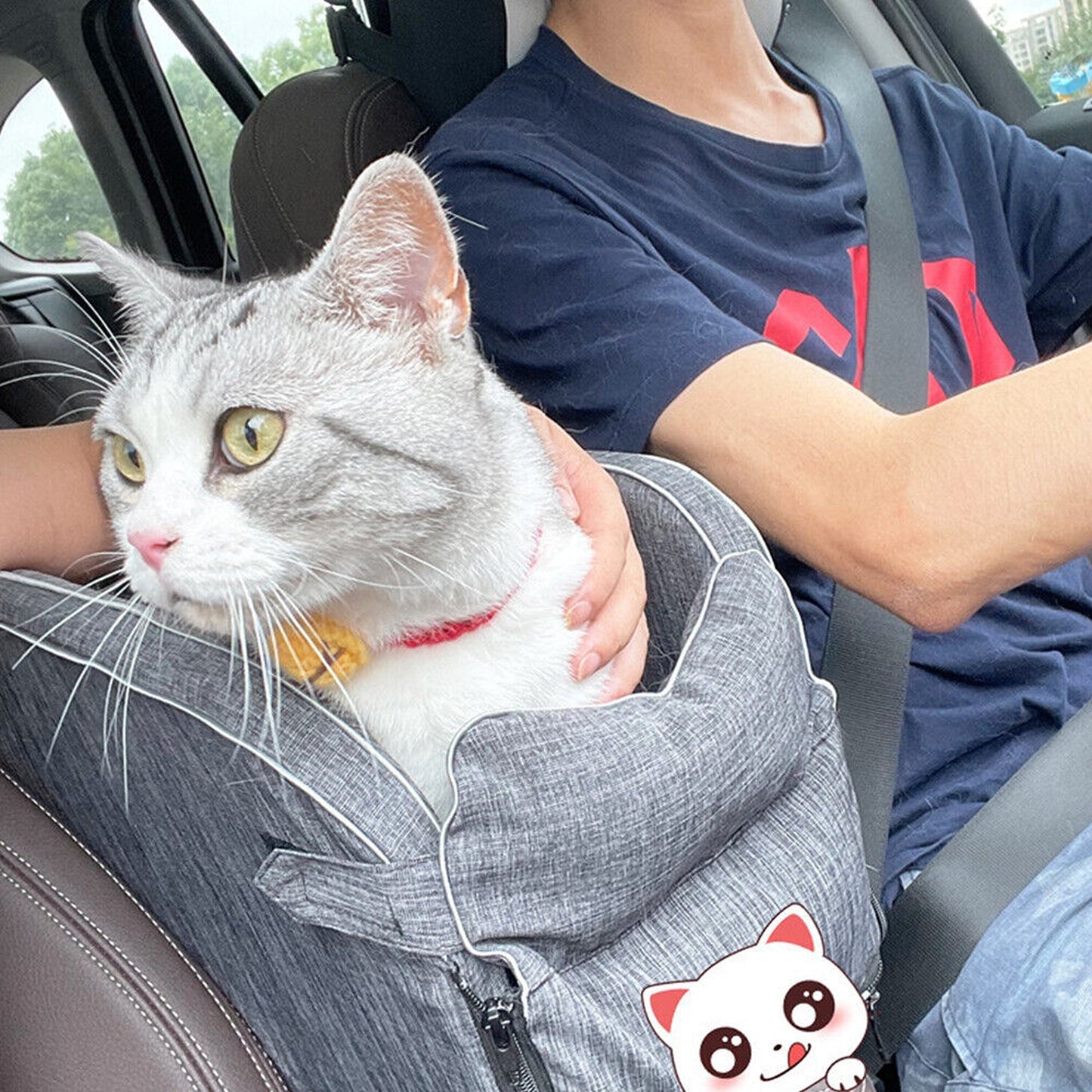 Pet Car Booster Seat Puppy Basket Safety Console Supplies Buckle