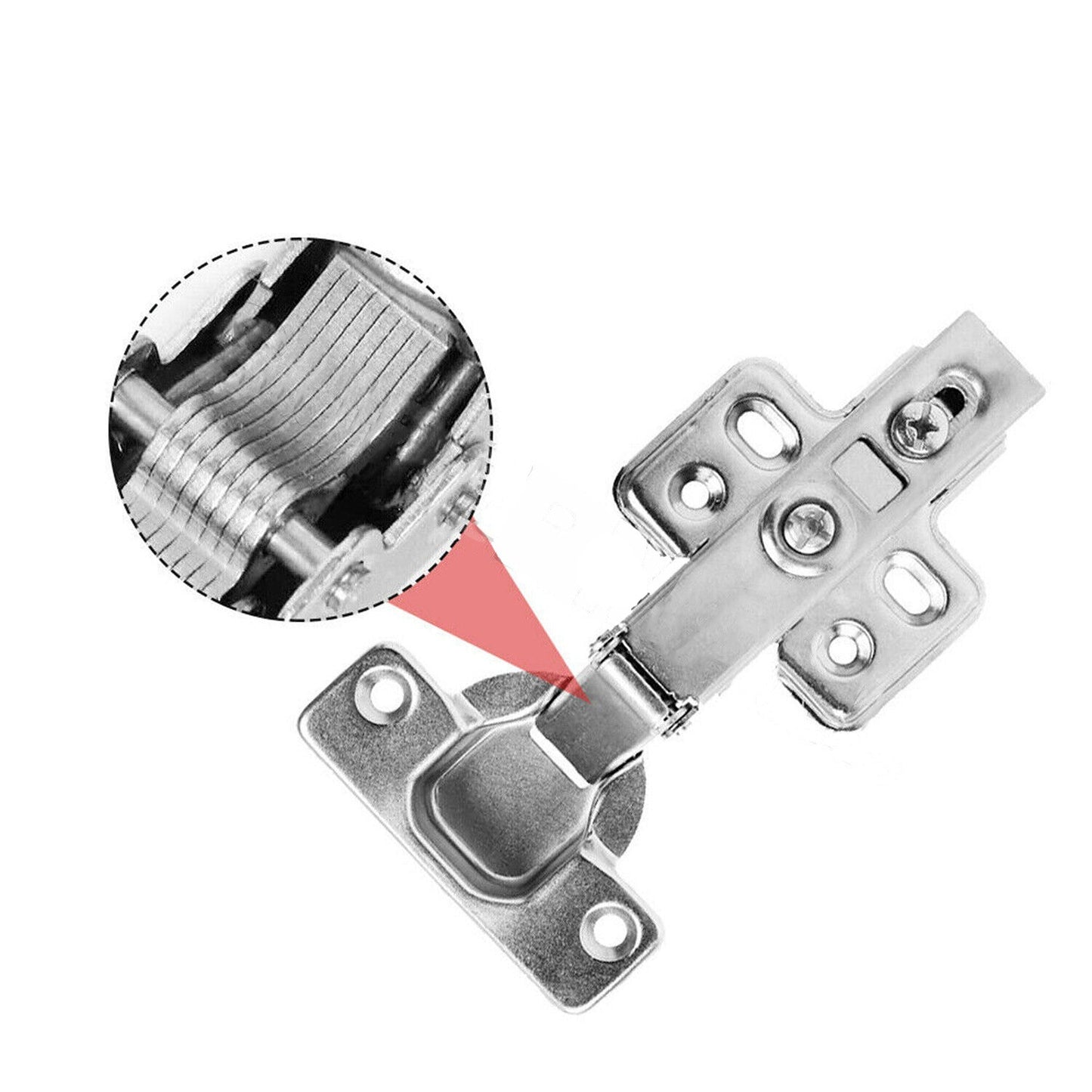 10pcs Kitchen Cabinet Door Hinge Full Overlay Wardrobe Cupboard Close