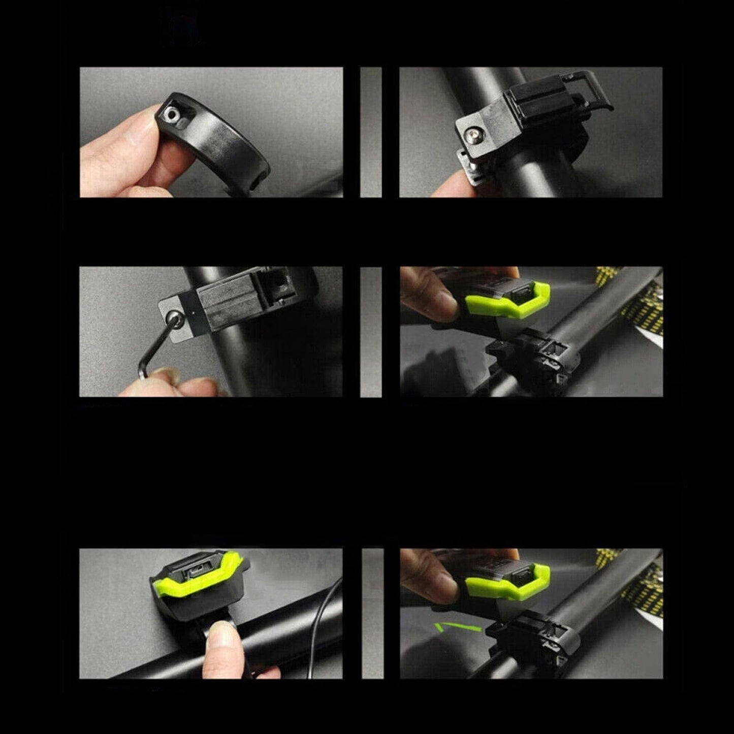 USB Rechargeable LED Bicycle Light Set with Horn Mountain Bike Safety