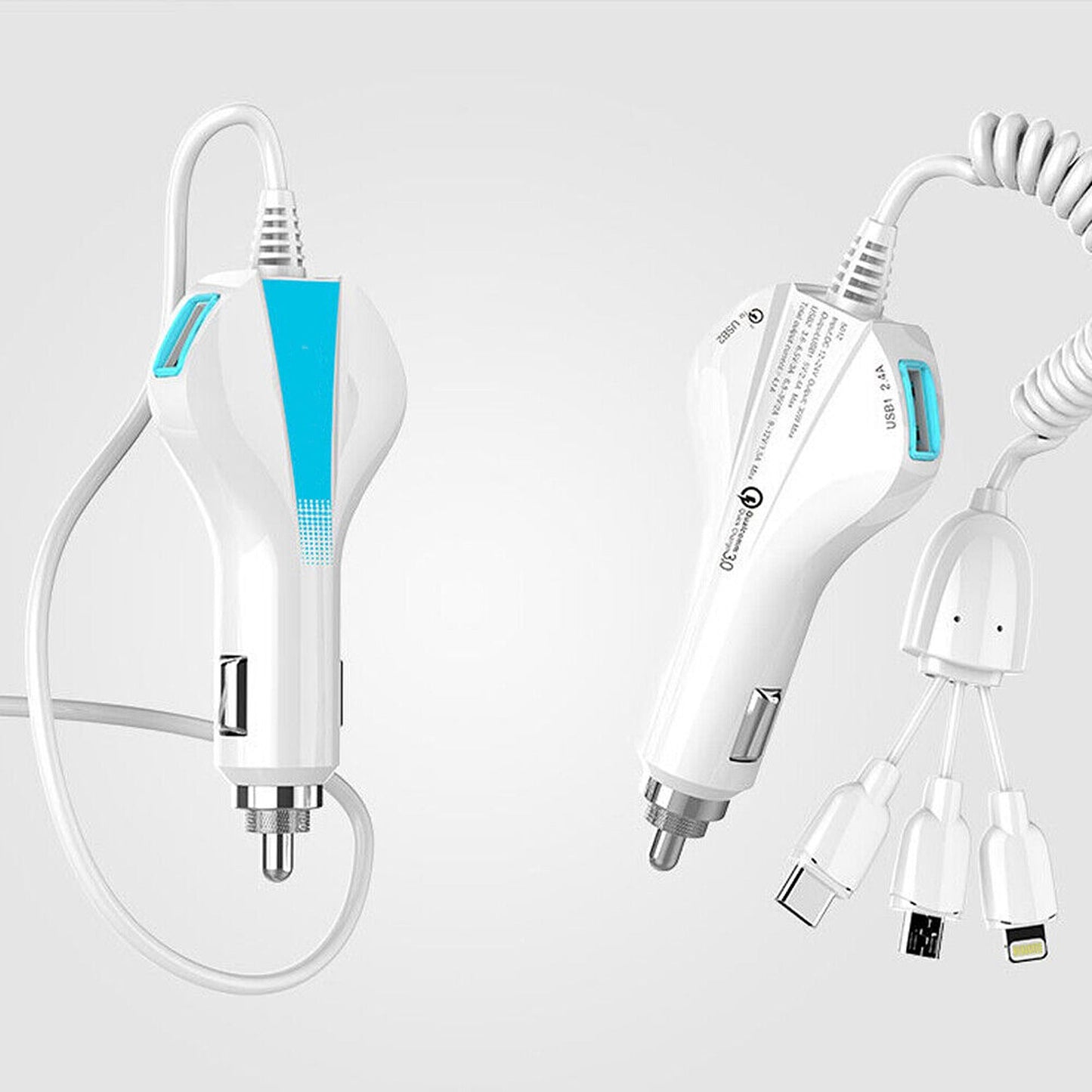 USB 3.0 Quick Charging Car Adapter for iPhone and Samsung 12V