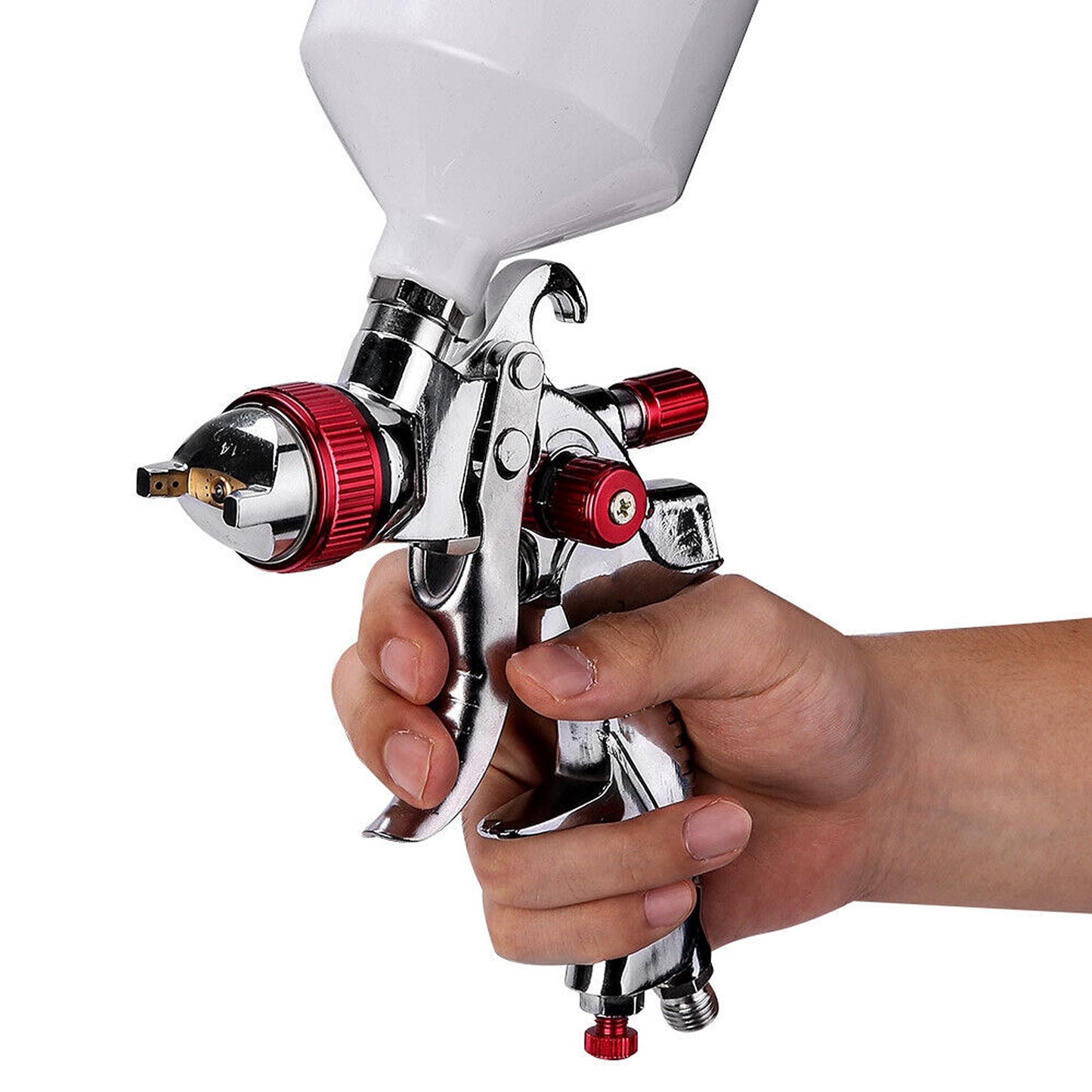 Gravity Feed HVLP Spray Gun with 3 Nozzles for Auto Painting