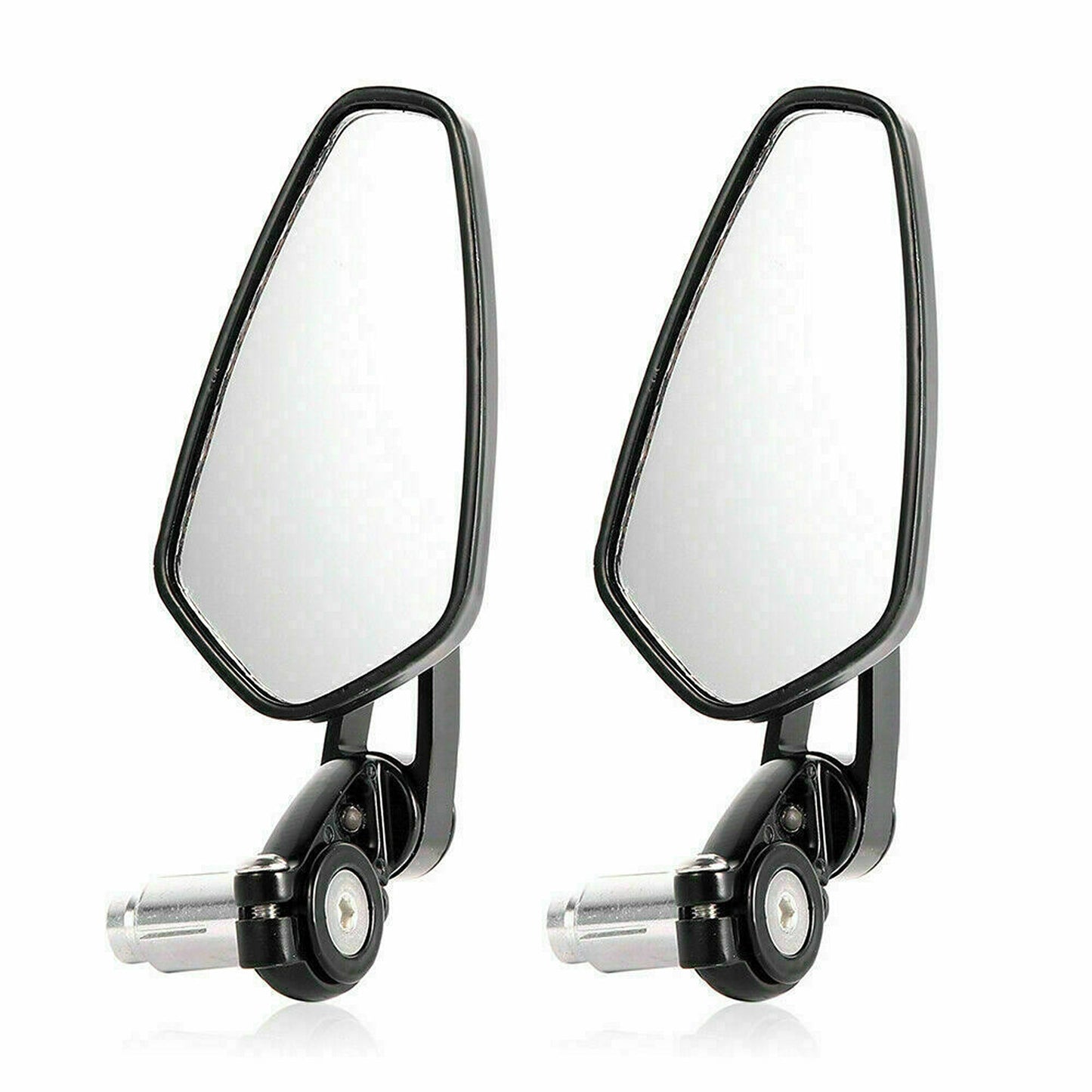 Cafe Racer Black Rear View Mirrors Universal Motorcycle Bike Bar End
