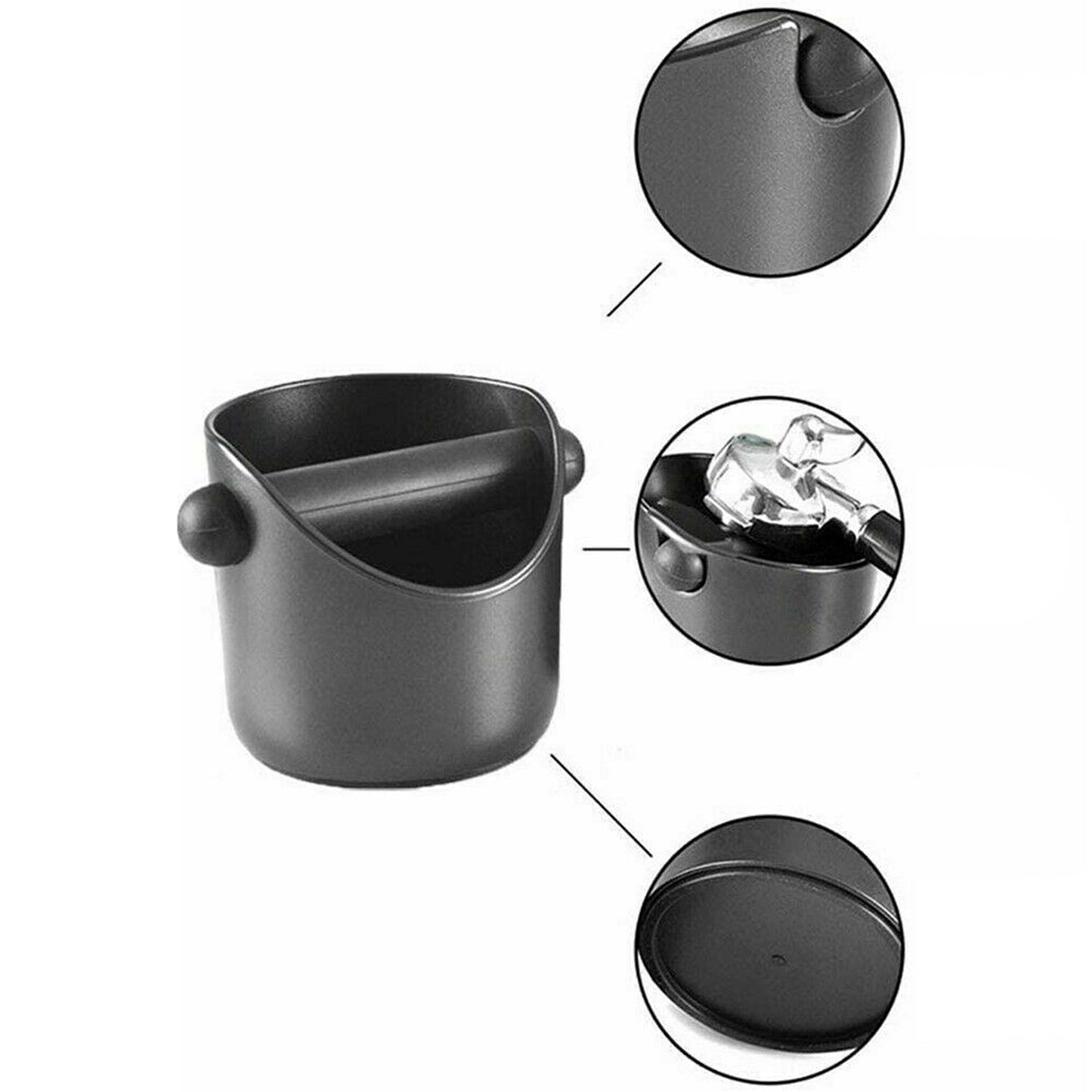 Coffee Grinds Knock Box Espresso Waste Bin with Tamper Tube
