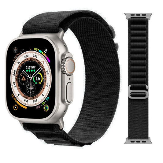 Alpine Loop Black For Apple Watch Band Strap Series 9 8 7 40 44 41 45 49mm Alpine Trail Loop