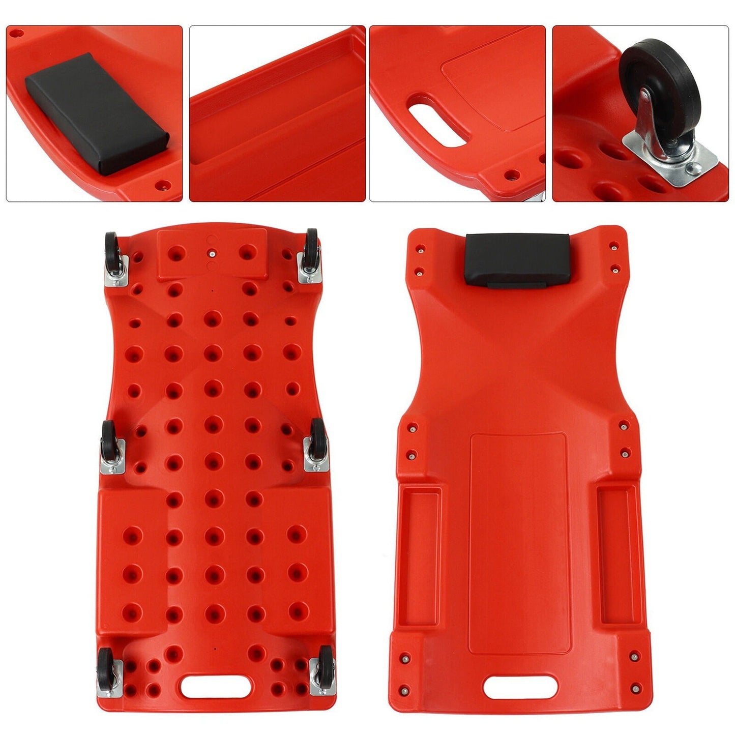 40in Mechanic Rolling Garage Creeper Seat and Tool Trolley Combo 200kg Capacity