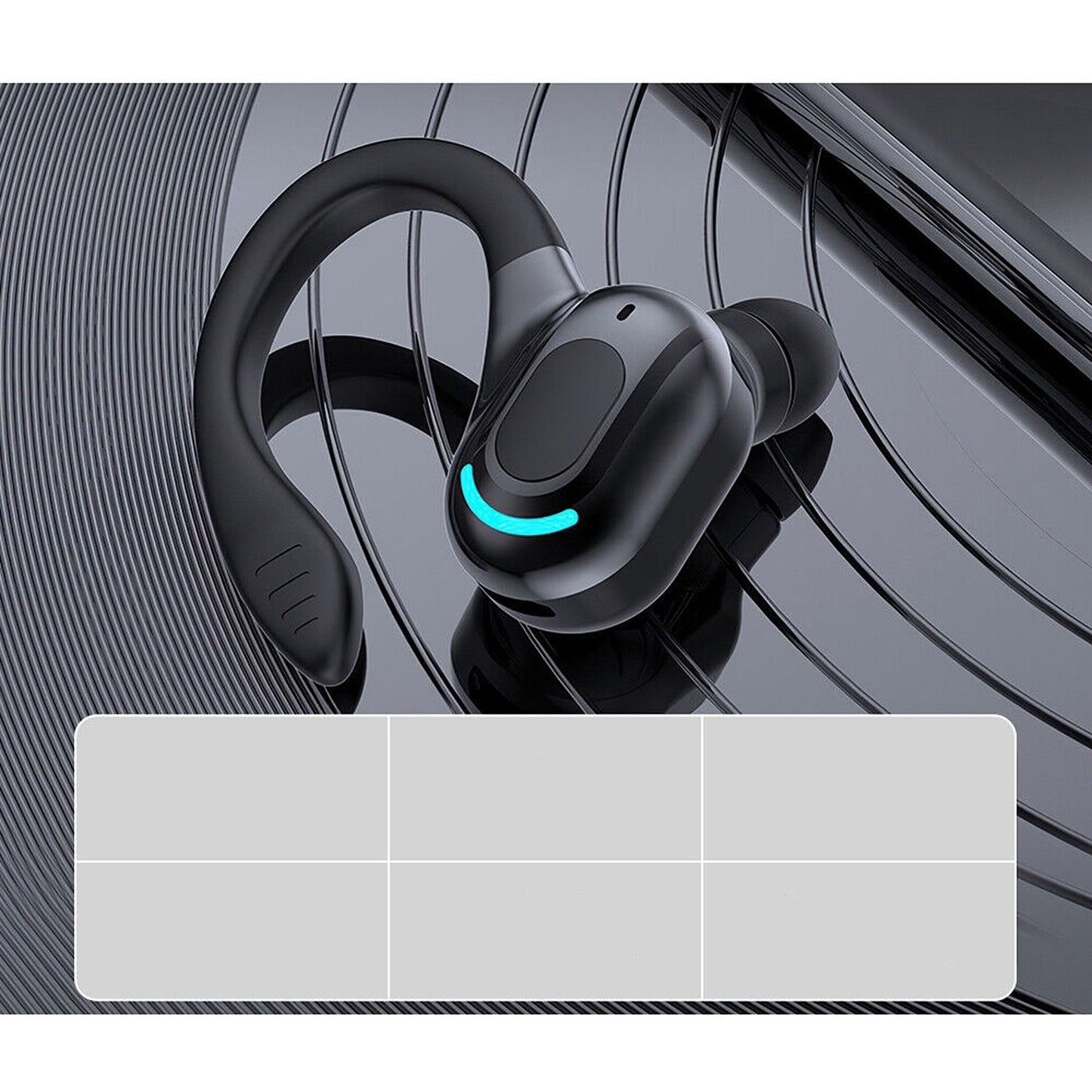 Bluetooth 5.2 Wireless Earpiece Trucker Handsfree Single Earbud Headset