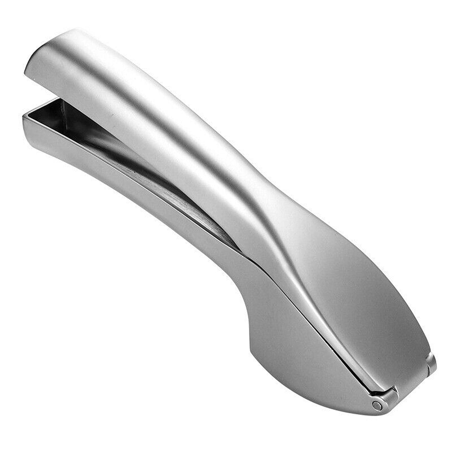 Silver Stainless Steel Garlic Press Crusher Kitchen Mincer Tool
