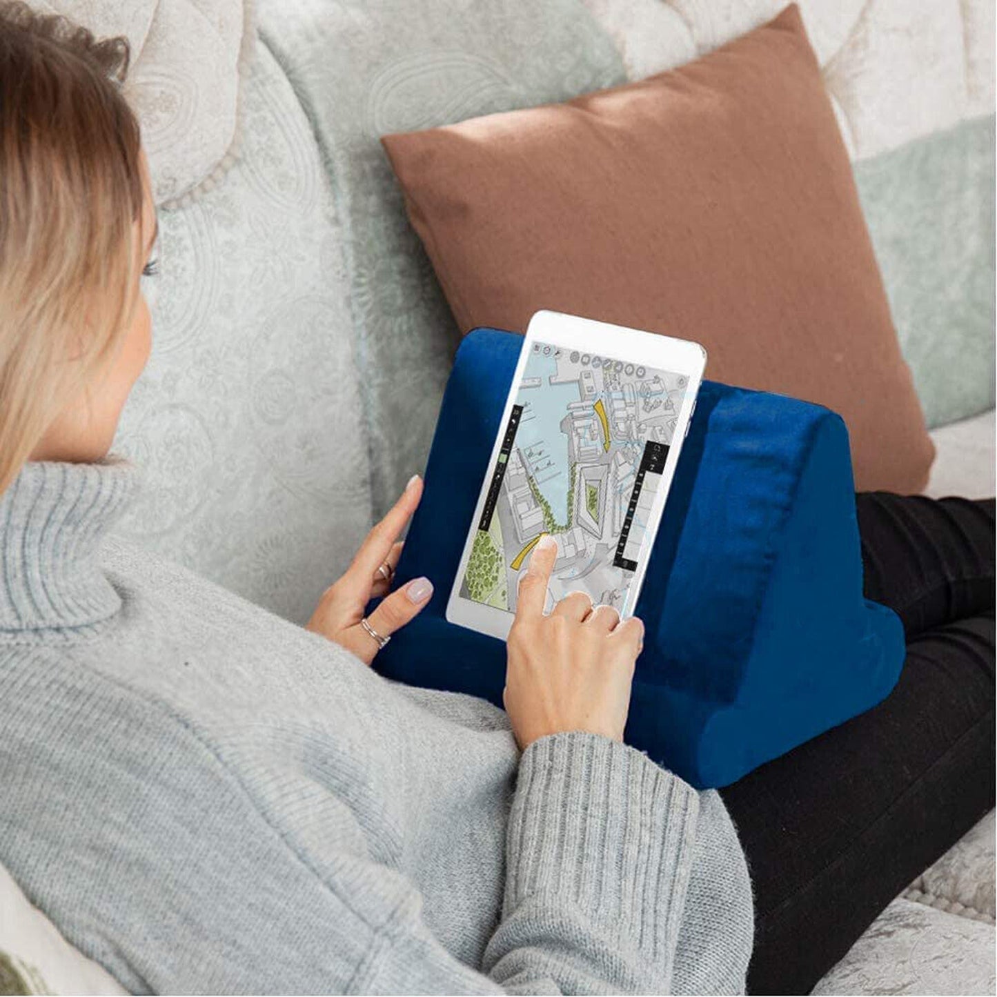 Tablet Pillow Stand Cushion Holder for iPad Reading Book Rest