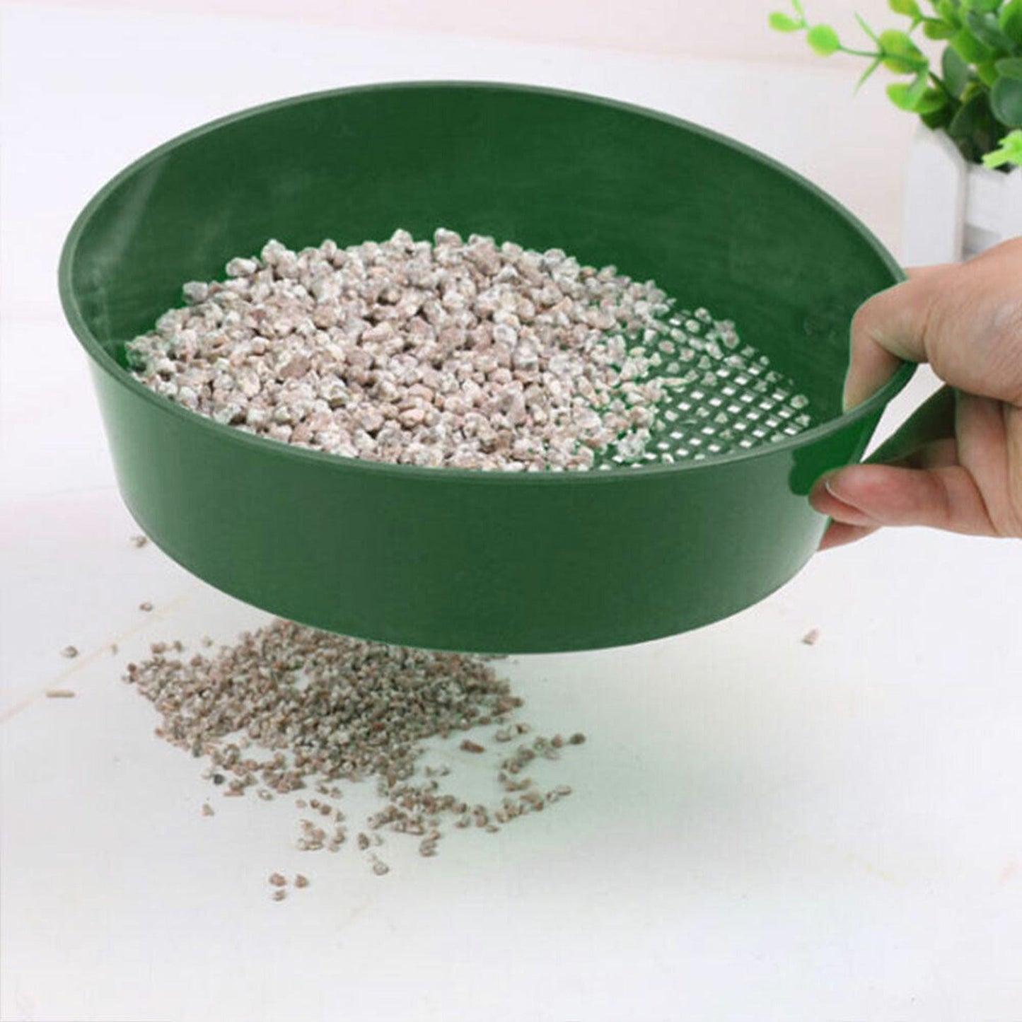 2pcs Mesh Soil Sieve Garden Sand Stone Small Gravel