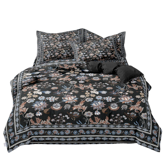 Floral Queen King Size Bedding Set with Pillowcases Soft Quilt Duvet Cover