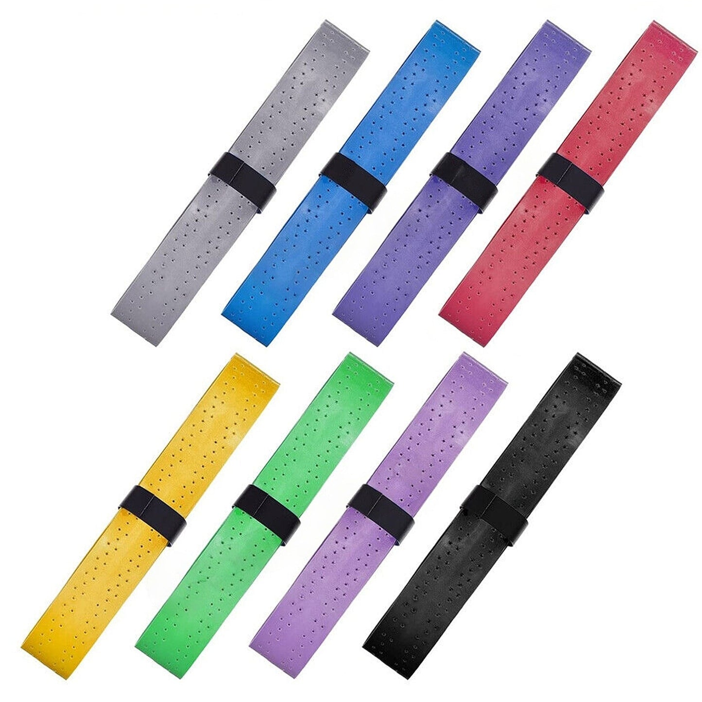 8pcs Anti-slip Sweatband Racket Grip Tape Tennis Badminton Squash
