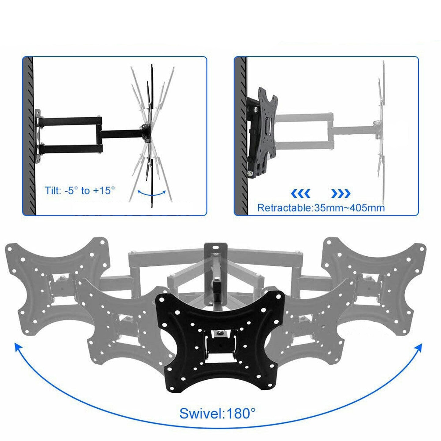 Swivel Tilt 32 37 40 42 50 52 55 Plasma LCD LED Corner TV Wall Mount Bracket