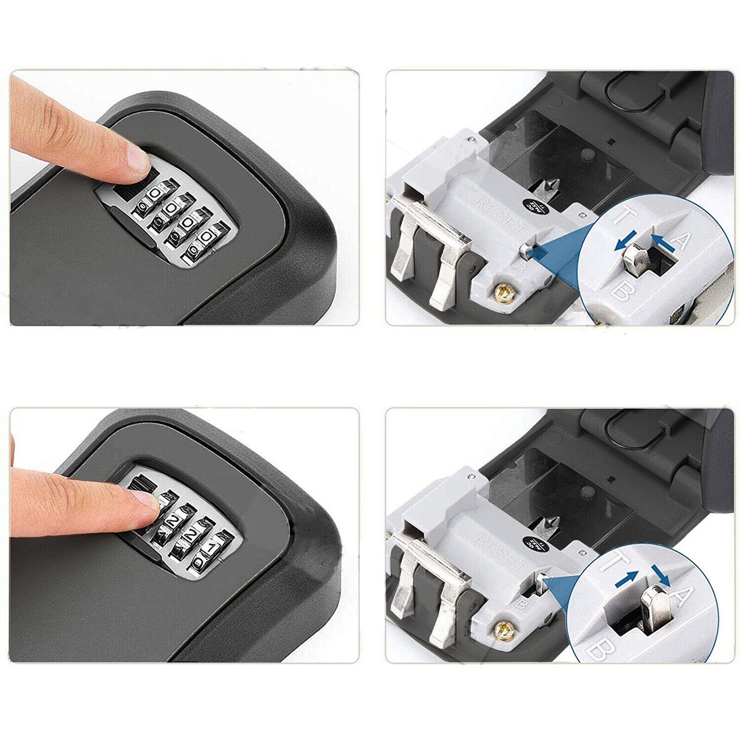 Outdoor Home Security Wall Mounted Key Safe with Combination Lock