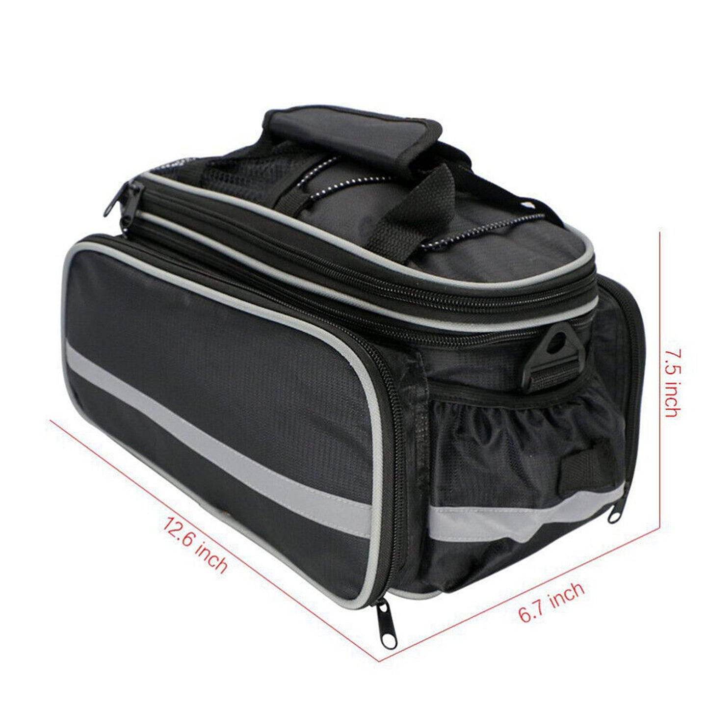 Black Rear Pannier Bike Storage Bag Waterproof Handbag