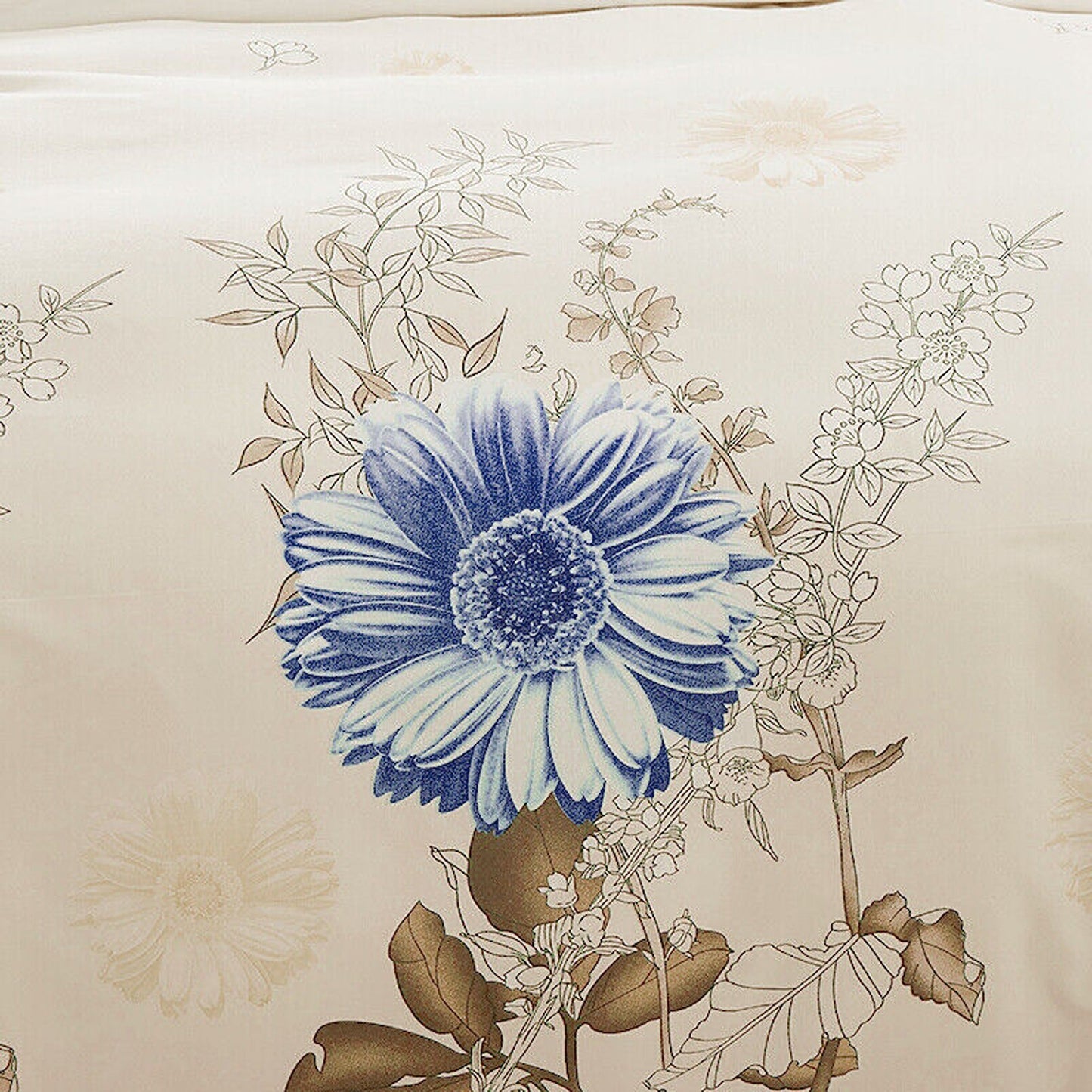 Floral Pattern Bedding Set Soft Quilt Duvet Cover for Queen and King Size Beds
