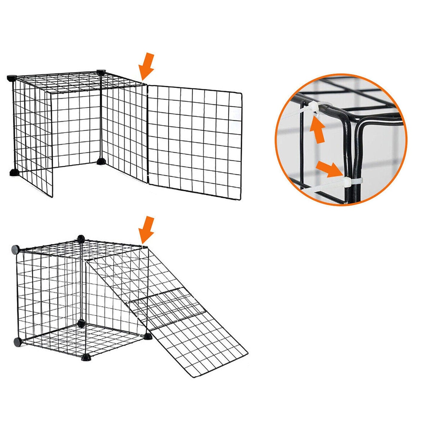 Metal DIY Pet Dog Playpen Foldable Cage Fence Enclosure