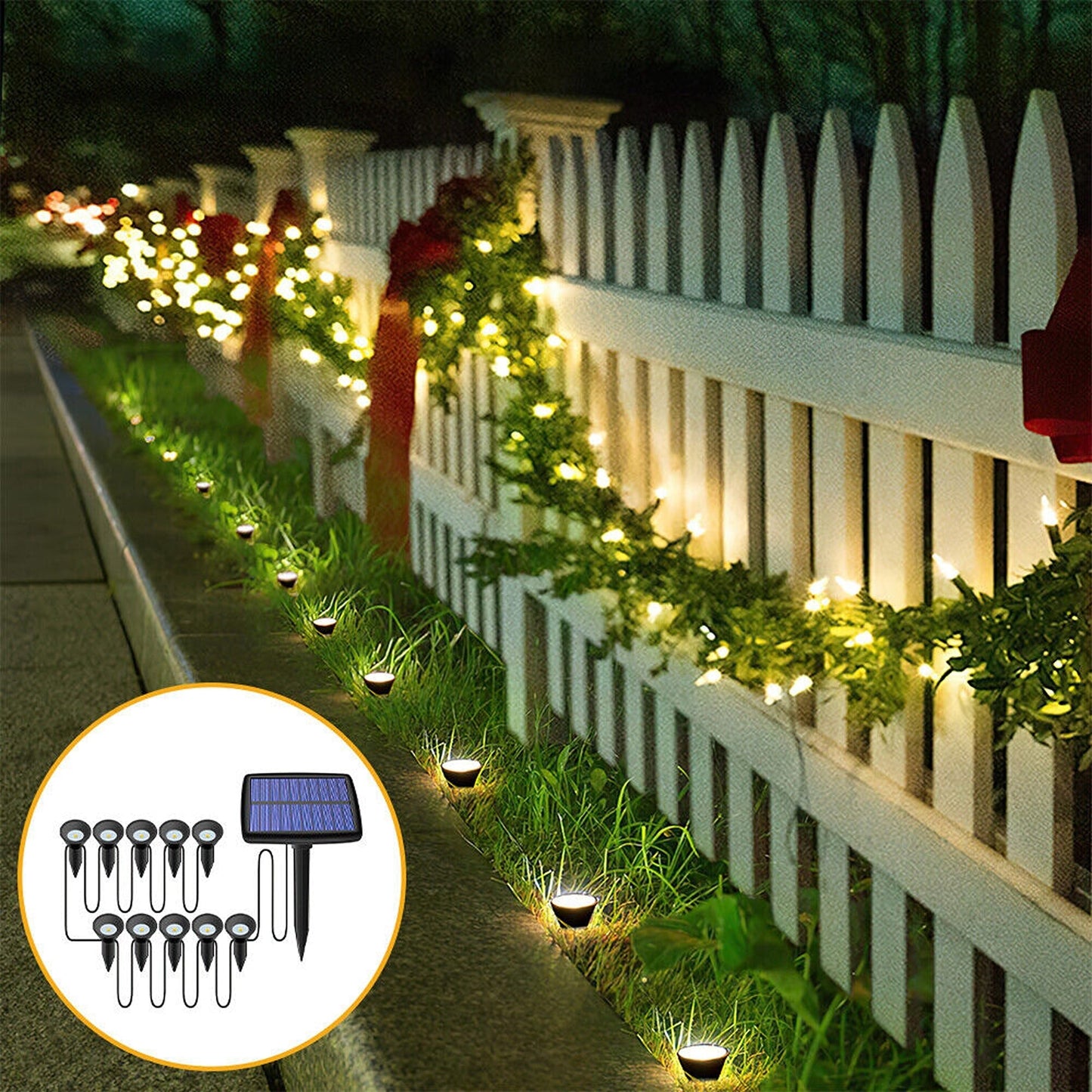 10 in 1 Solar Spot Light Outdoor Waterproof LED Garden Lawn Lights