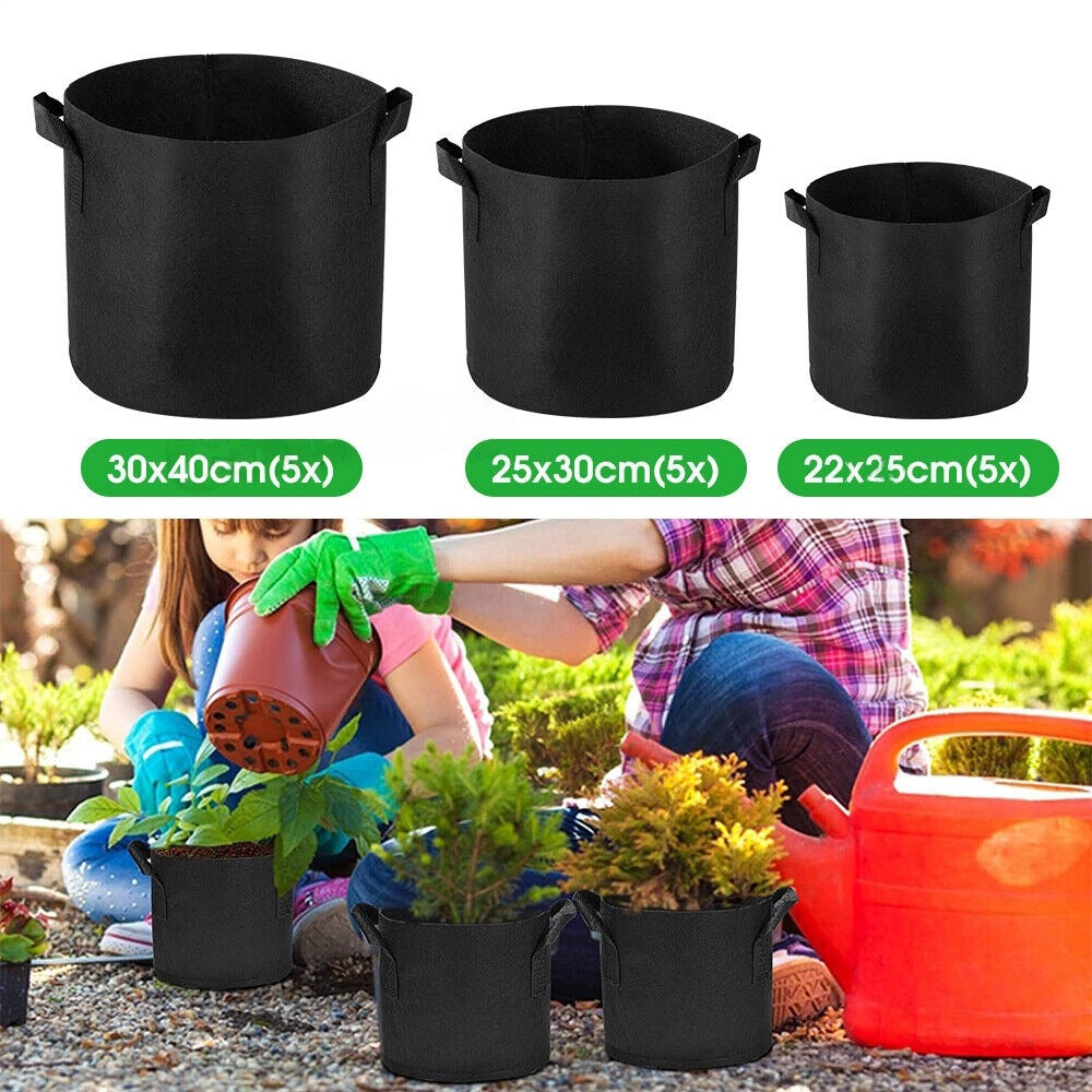 Grow Bags for Plants Fabric Pots with Handles 3 to 10 Gallons