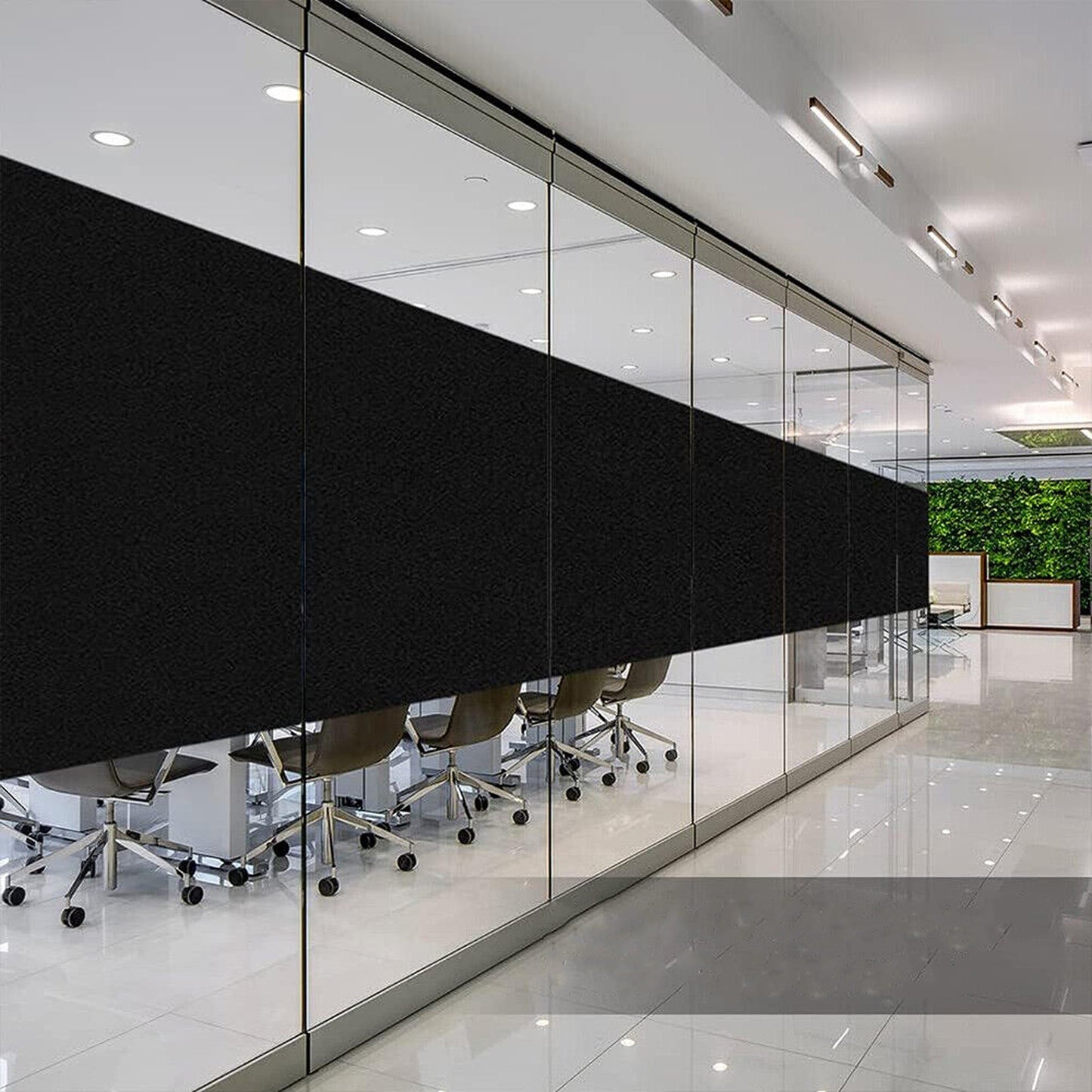 33ft Reusable Black UV Protection Privacy Window Film