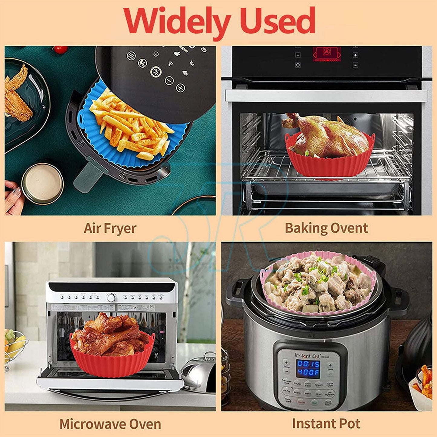 Non-Stick Safe Silicone Pot Liner Basket for Air Fryer Baking Tray
