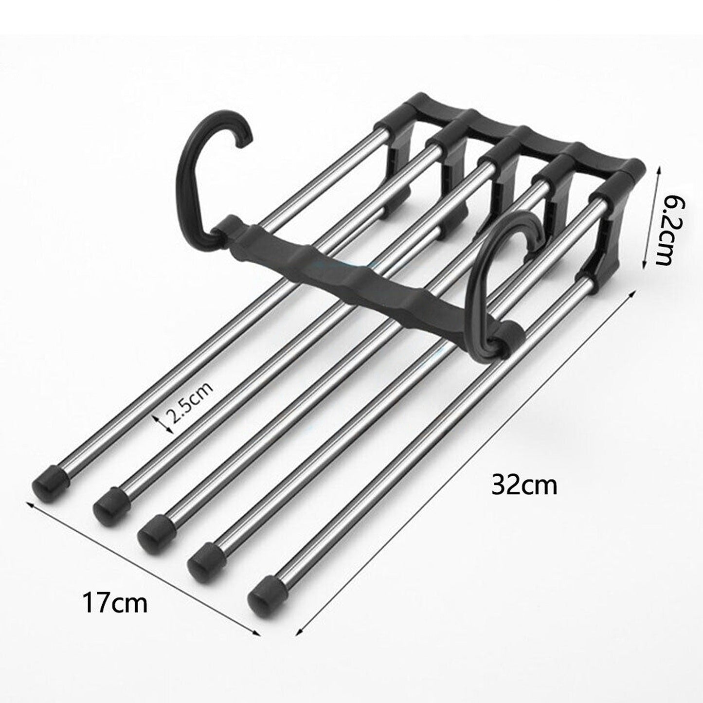 Stainless Steel Space Saving 5 Layered Pants Rack Hanger