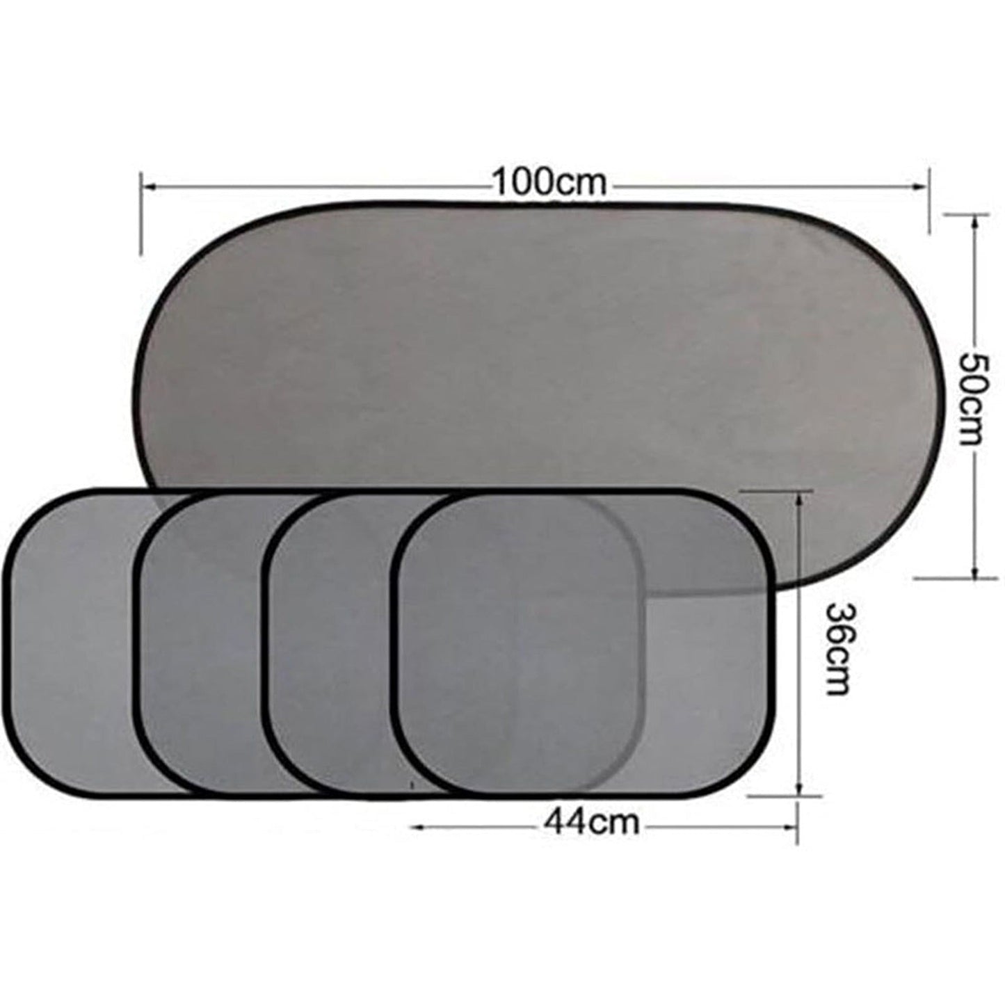 5pcs Car Side and Rear Window Sun Shade Mesh