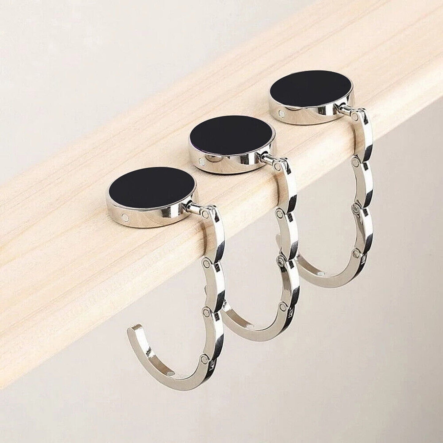 2pcs Portable Folding Table Bag Hanger Alloy Purse Handbag Hook Holder