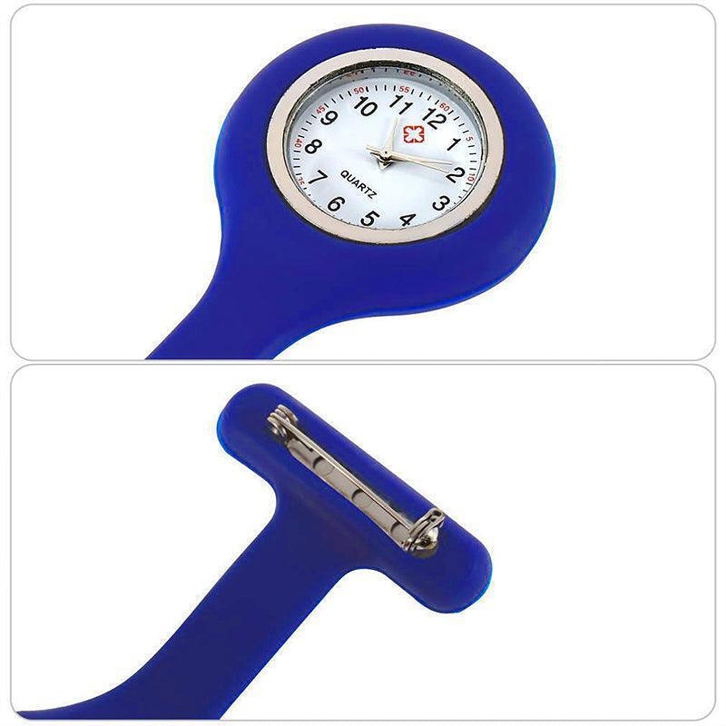 Nurse Silicone Brooch Fob Watch with Tunic Clip