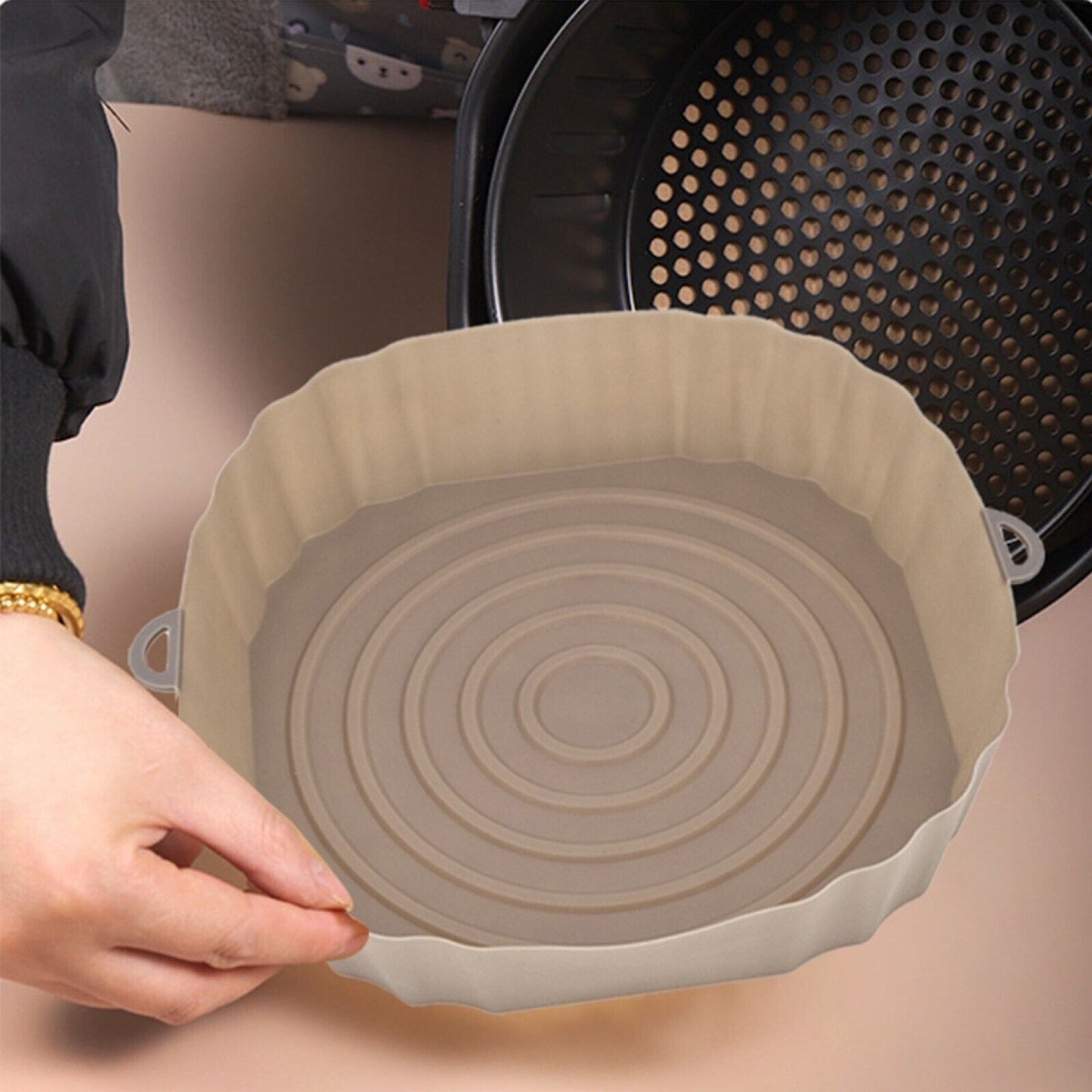 Non-Stick Reusable Air Fryer Silicone Pot and Baking Tray