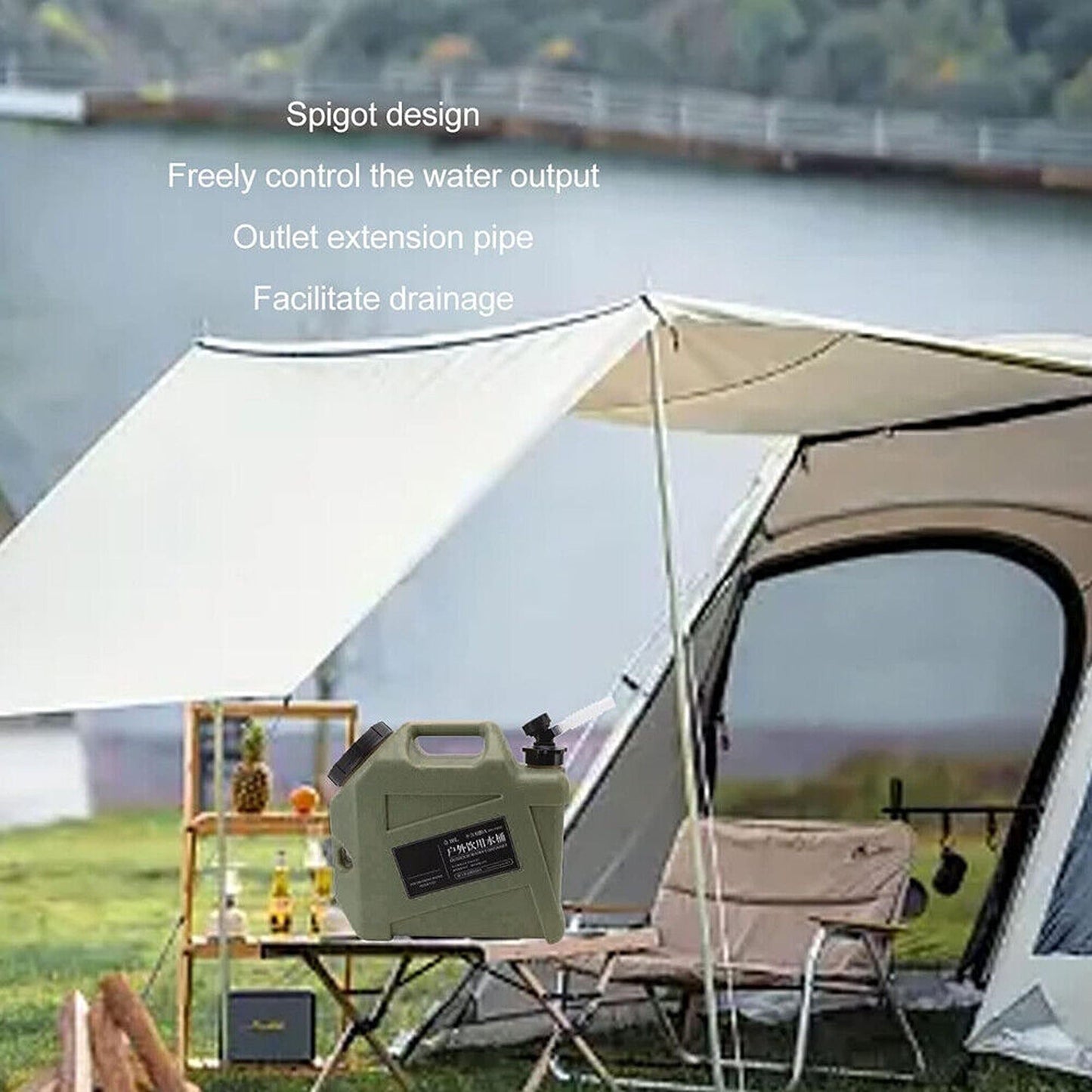 Portable Outdoor Camping Water Container with Tap 12L